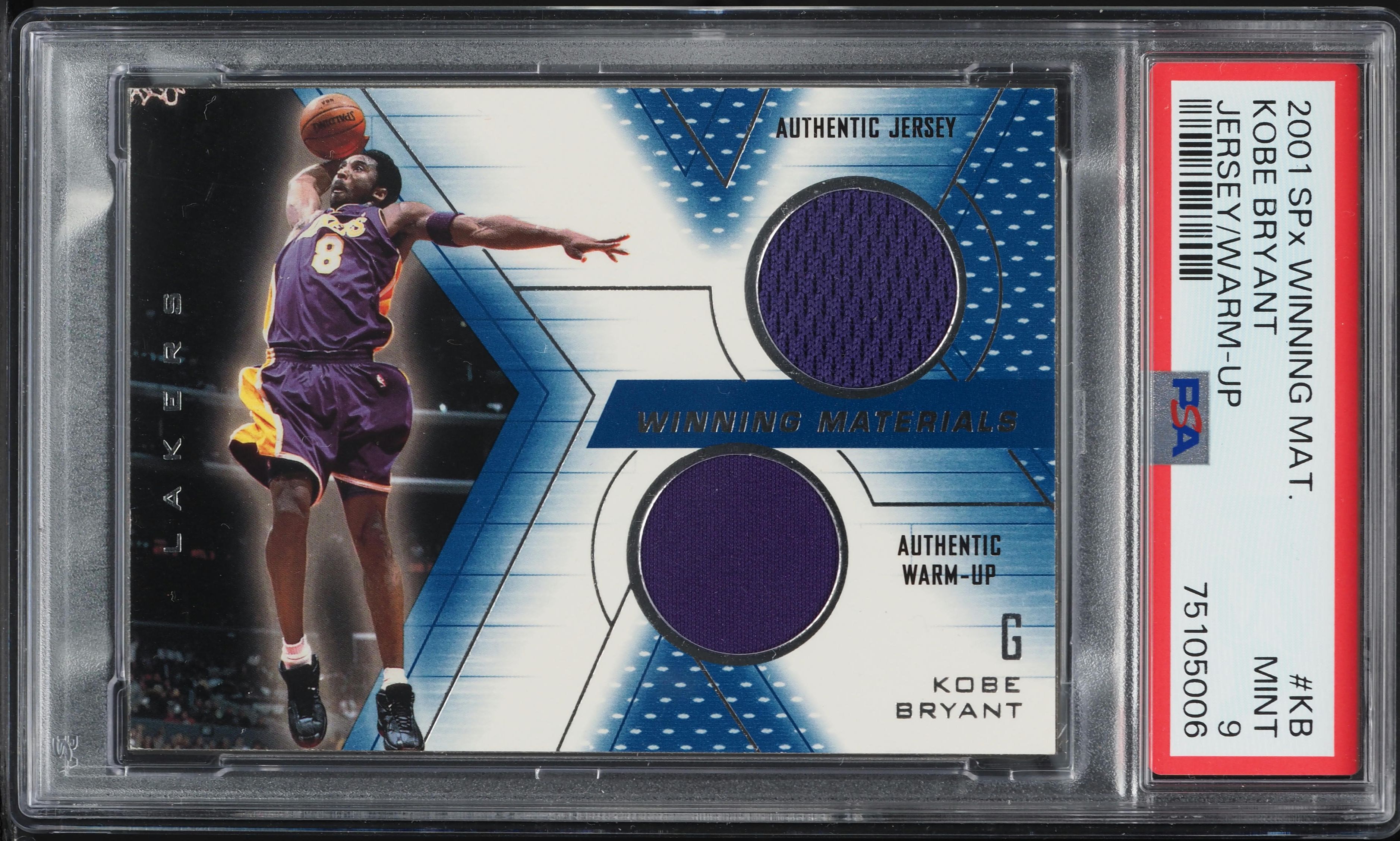 Kobe Bryant 01-02 Winning Materials NBA