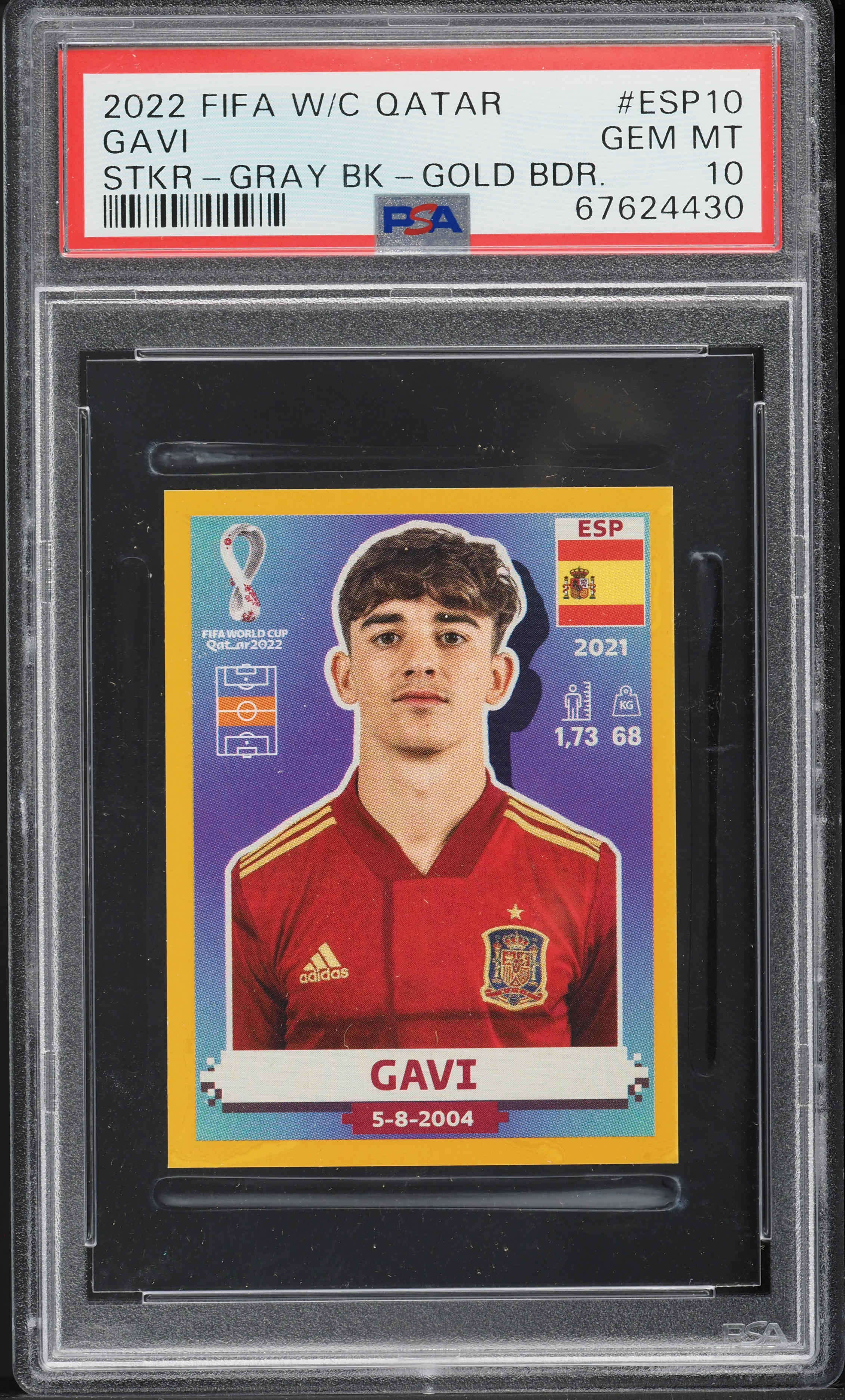 2022 Panini FIFA World Cup Qatar Stickers Gray Back Gold Border