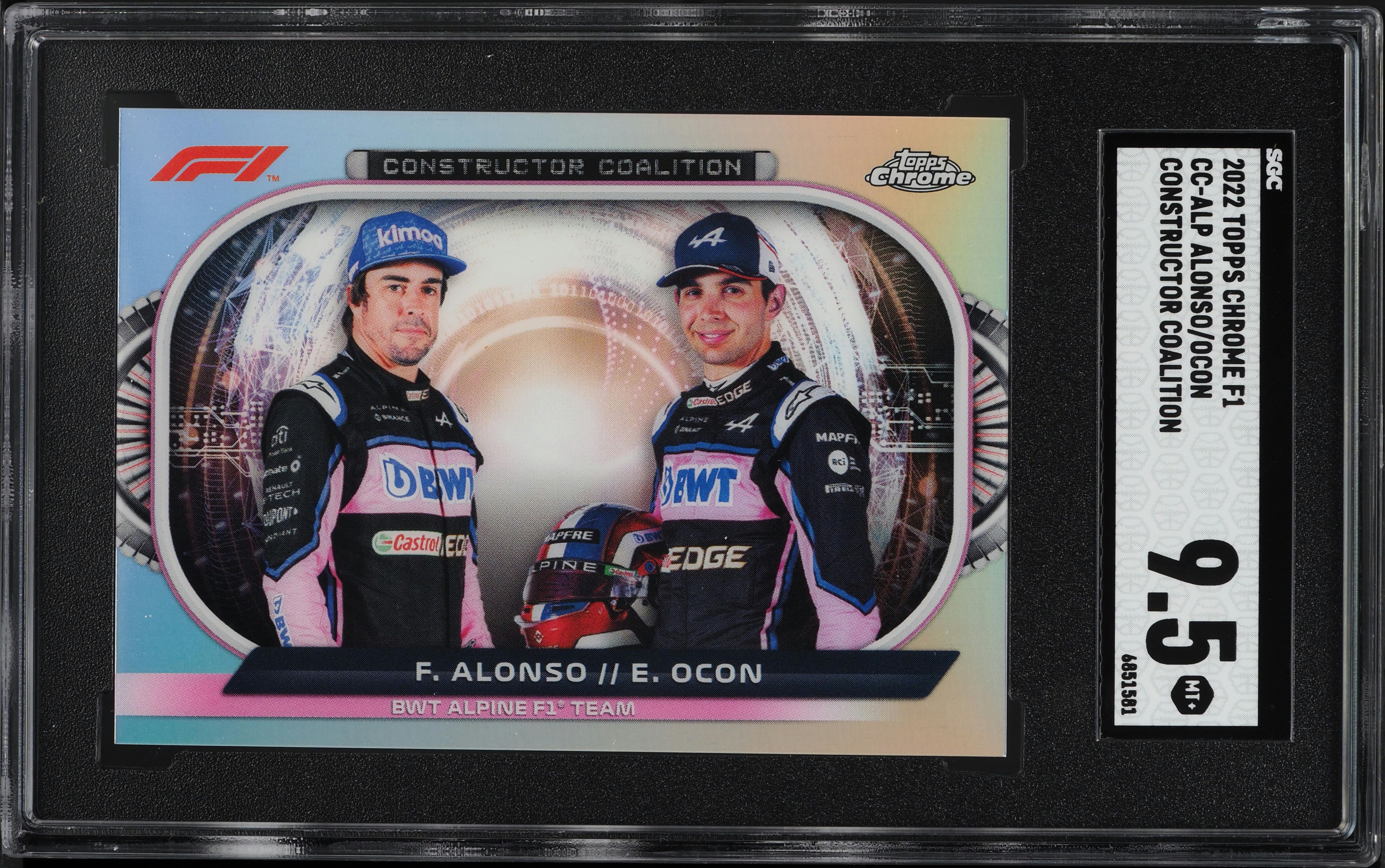 2022 Topps Chrome Formula 1 F1 Constructor Coalition Alonso Ocon