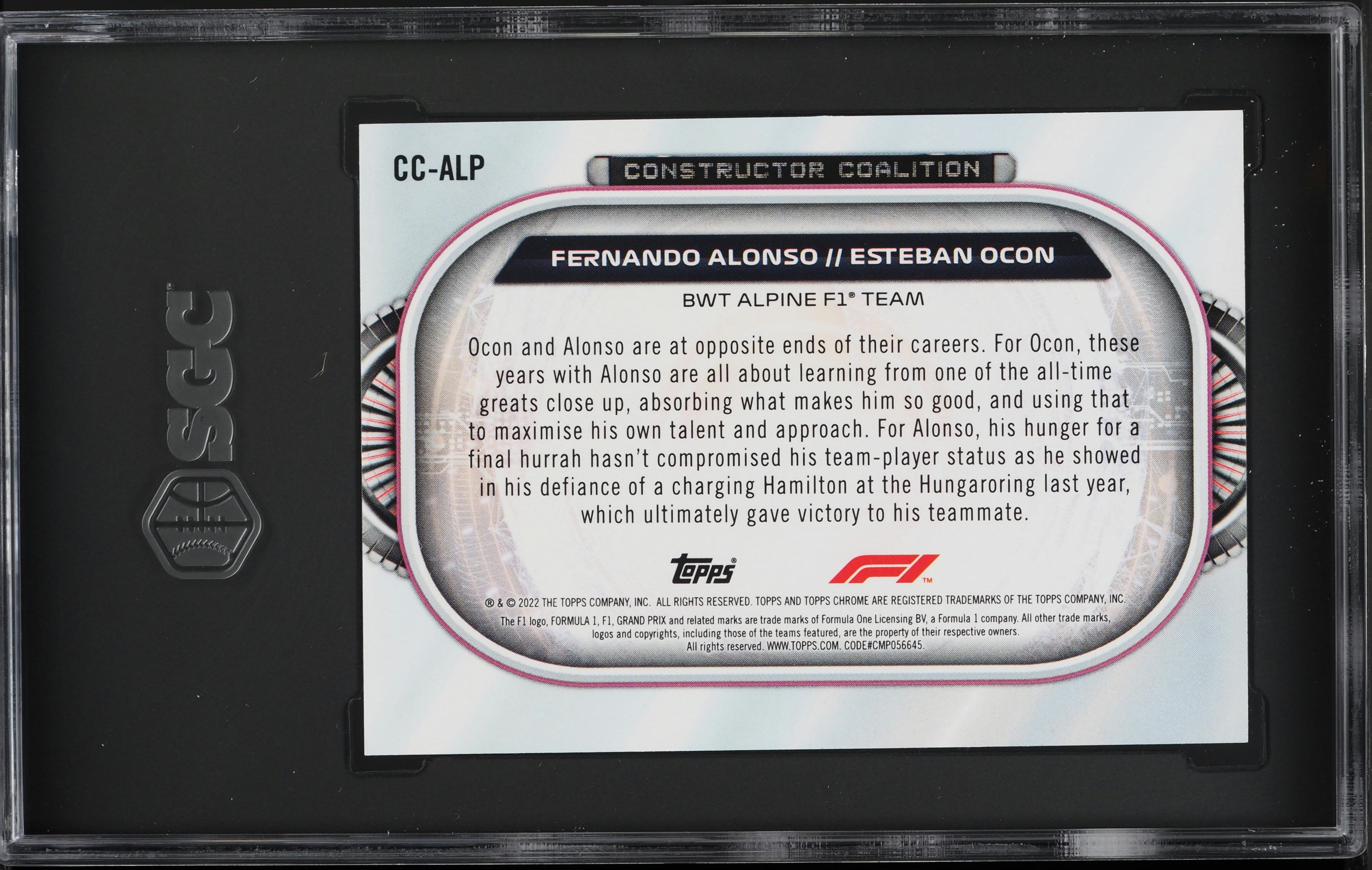 2022 Topps Chrome Formula 1 F1 Constructor Coalition Alonso Ocon