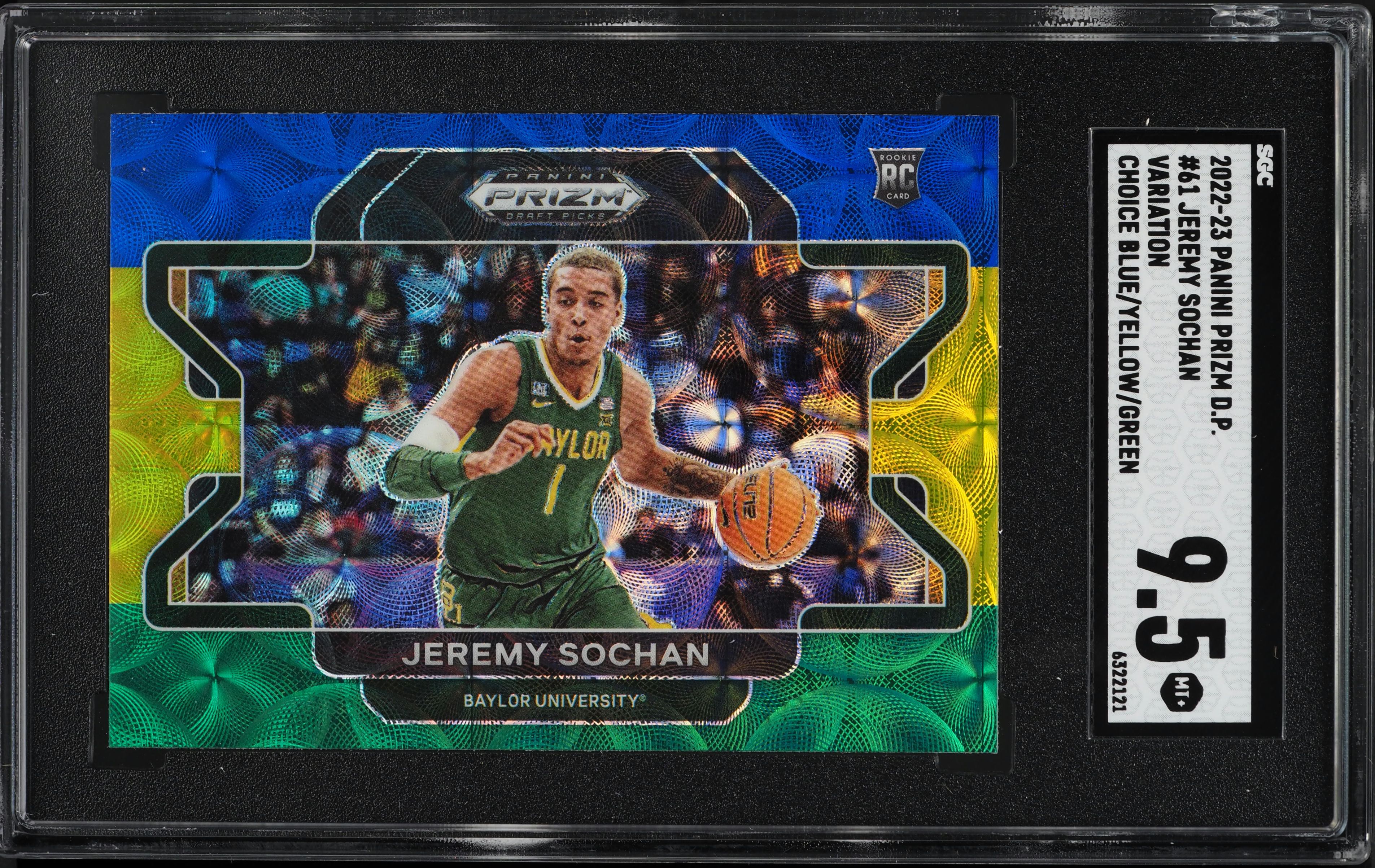 2022 Panini Prizm Draft Variation Blue Yellow Green Jeremy Sochan 