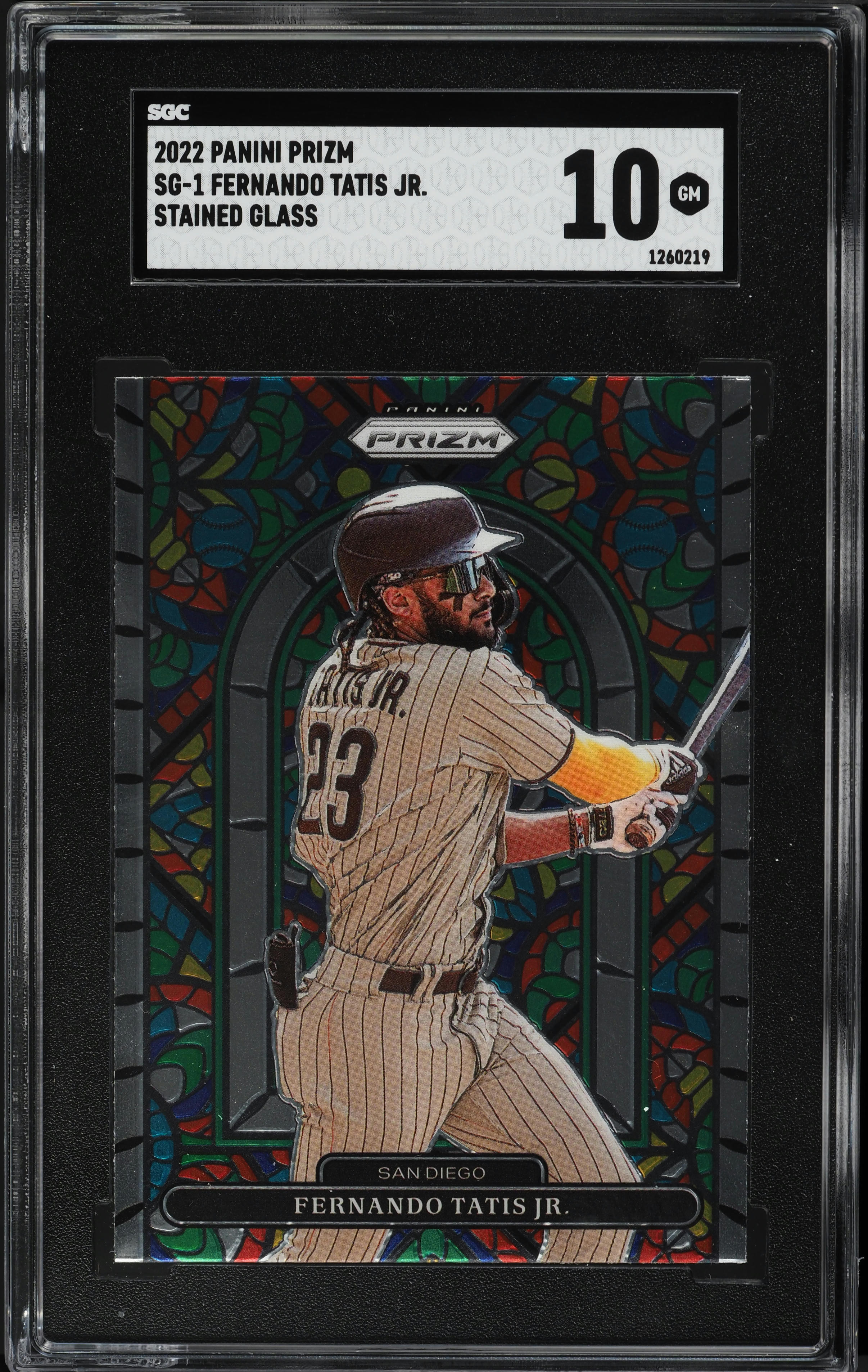2022 Panini Prizm Stained Glass Fernando Tatis Jr. #SG-1 SGC 10 GEM MINT