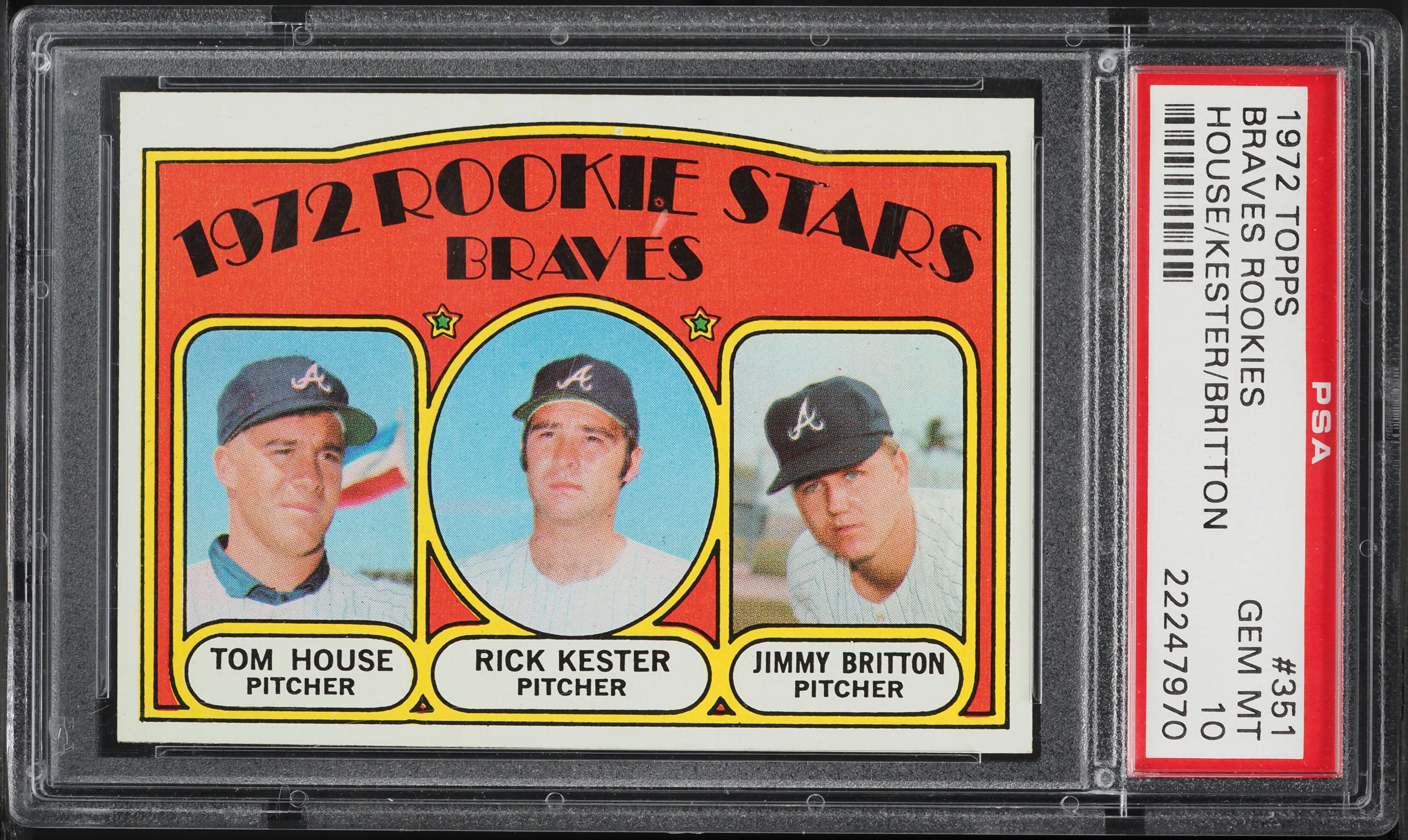 1972 Topps Braves Rookies #351 PSA 10 GEM MINT