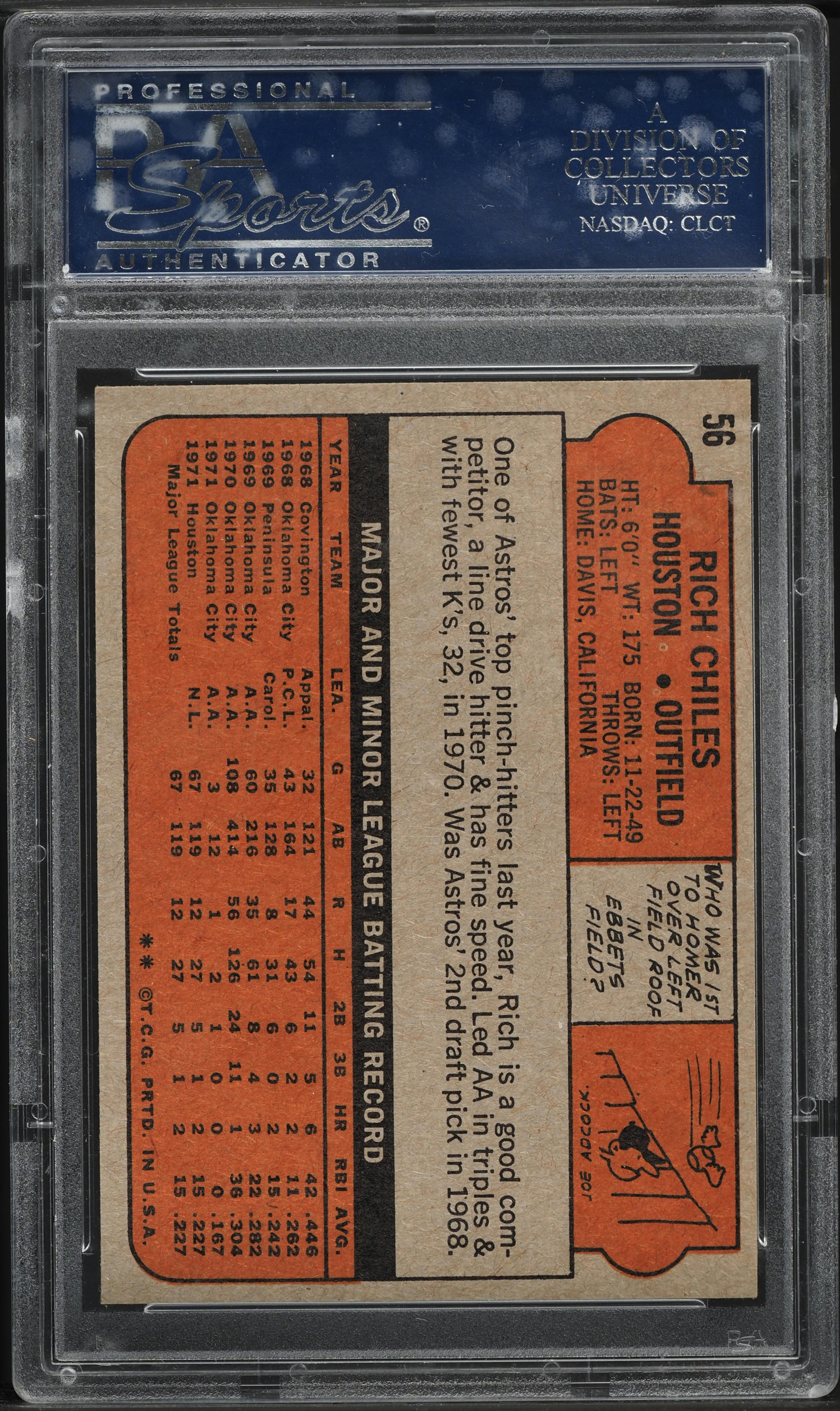 1972 Topps Rich Chiles #56 PSA 10 GEM MINT