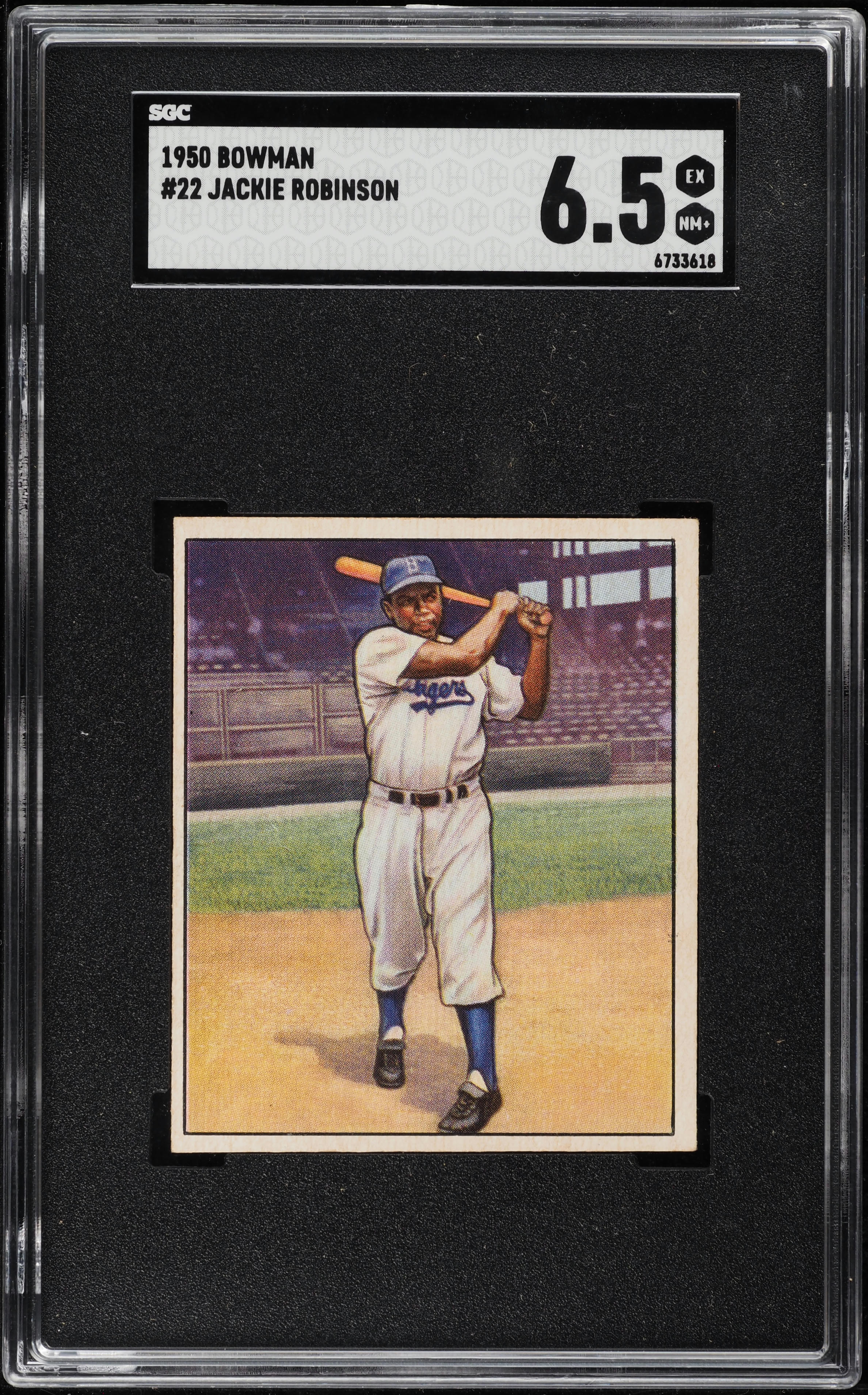 1950 Bowman Jackie Robinson #22 SGC 6.5 EXMT+