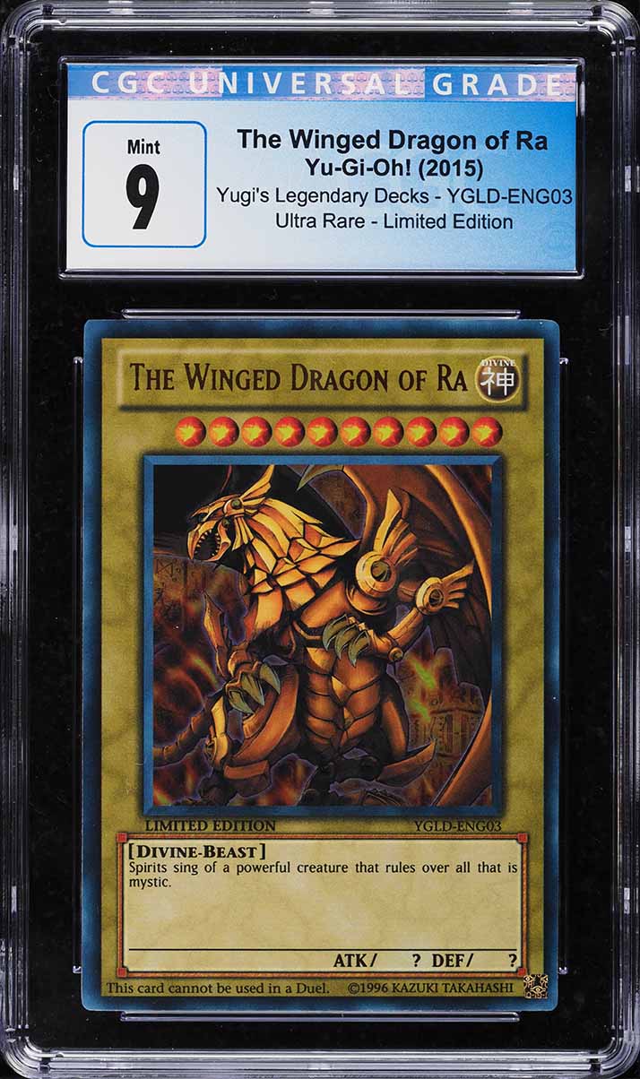 yugioh 2015 yugi's legendary decks Yu-Gi-Oh Single Card Ultra Rare Yugi's God Card Set YGLD-ENG01, YGLD-ENG02 & YGLD-ENG03 [Slifer, Obelisk & Ra] card deck based on Joey and his fierce red Yugi's Legendary Decks! Legendary Collection