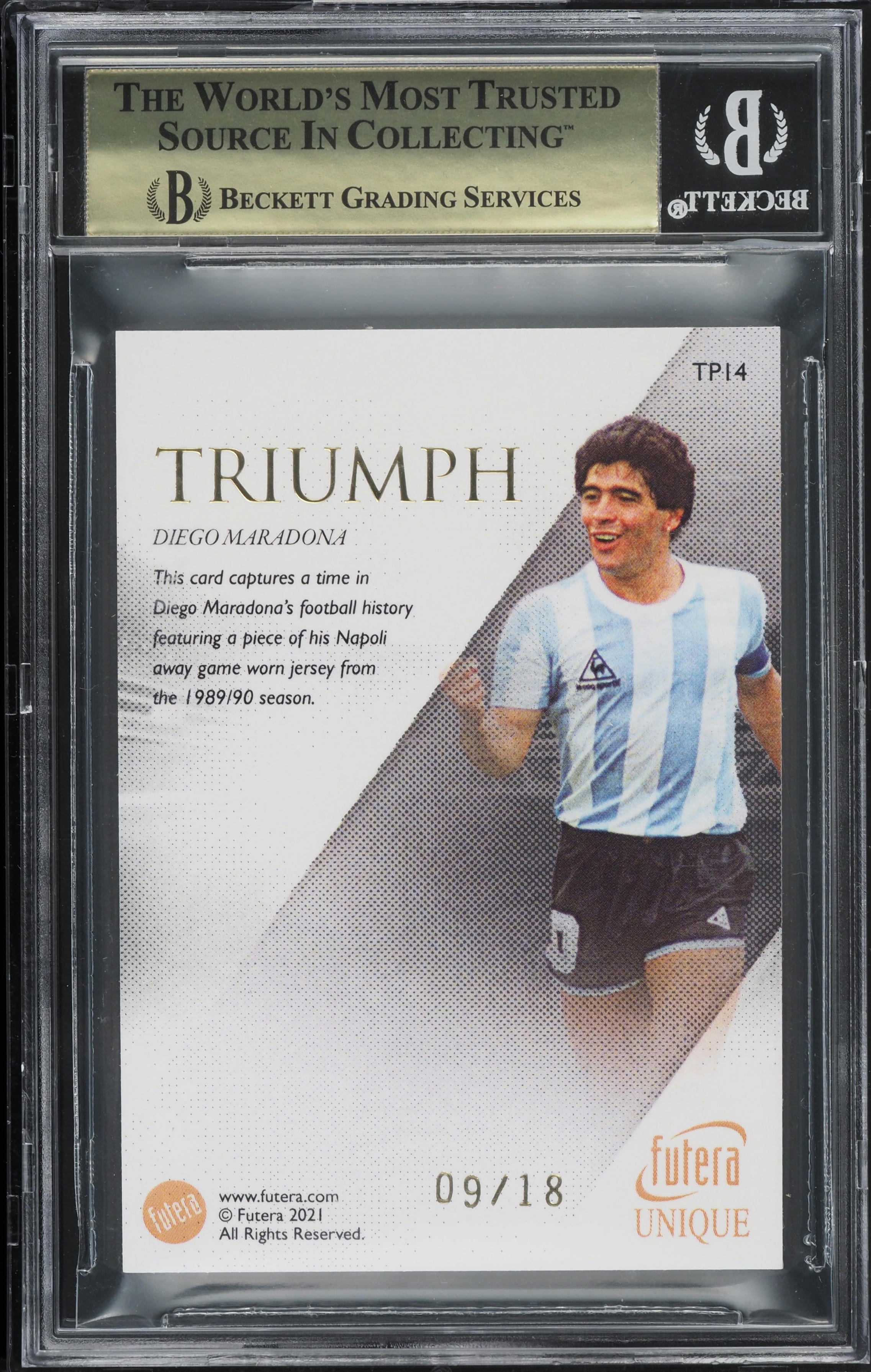 2021 Futera Unique World Football Triumph Diego Maradona PATCH /18