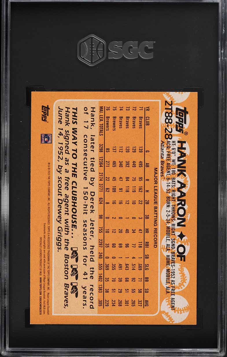 2023 Topps '88 Design Hank Aaron #2T88-28 SGC 9.5 MINT+