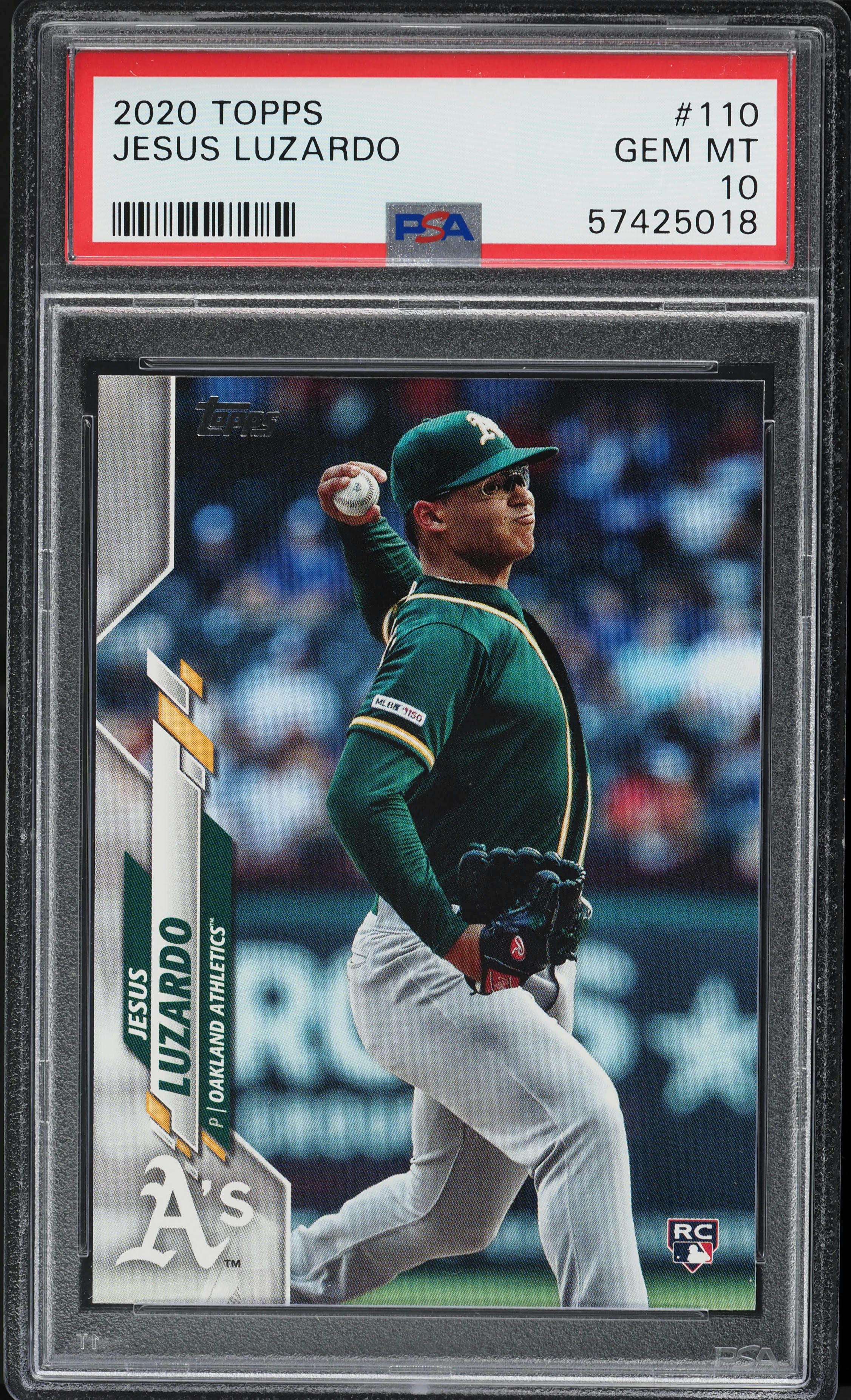 2020 Topps Jesus Luzardo ROOKIE #110 PSA 10 GEM MINT