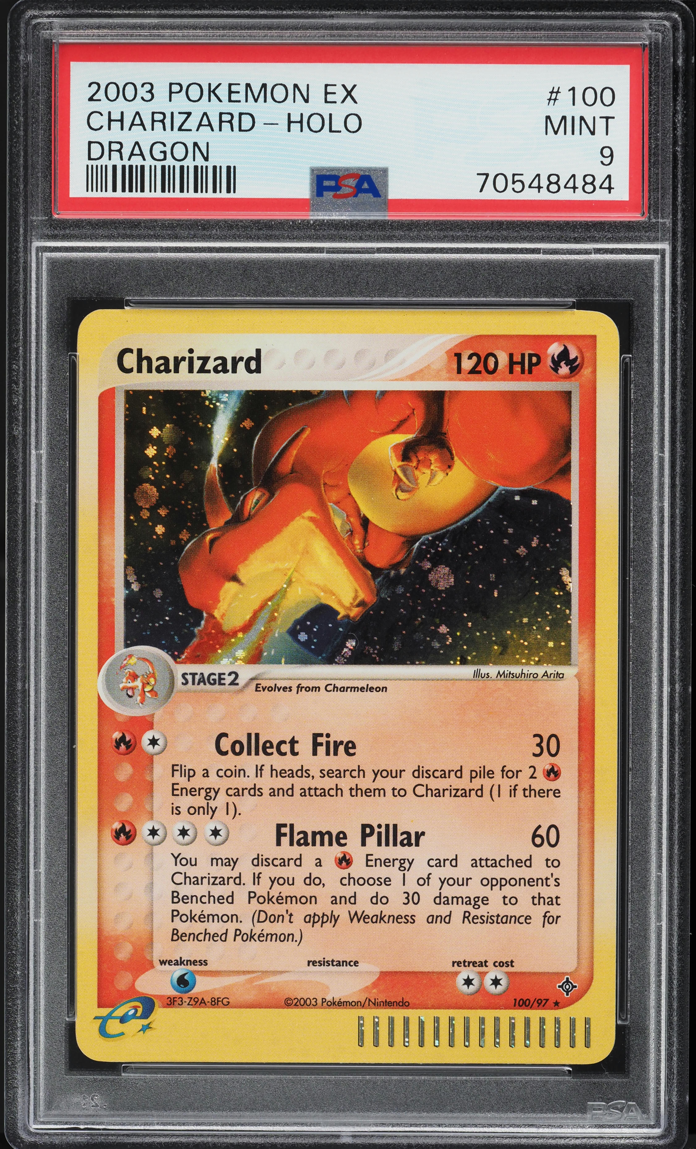 2003 Pokemon EX Dragon Holo Charizard #100 PSA 9 MINT