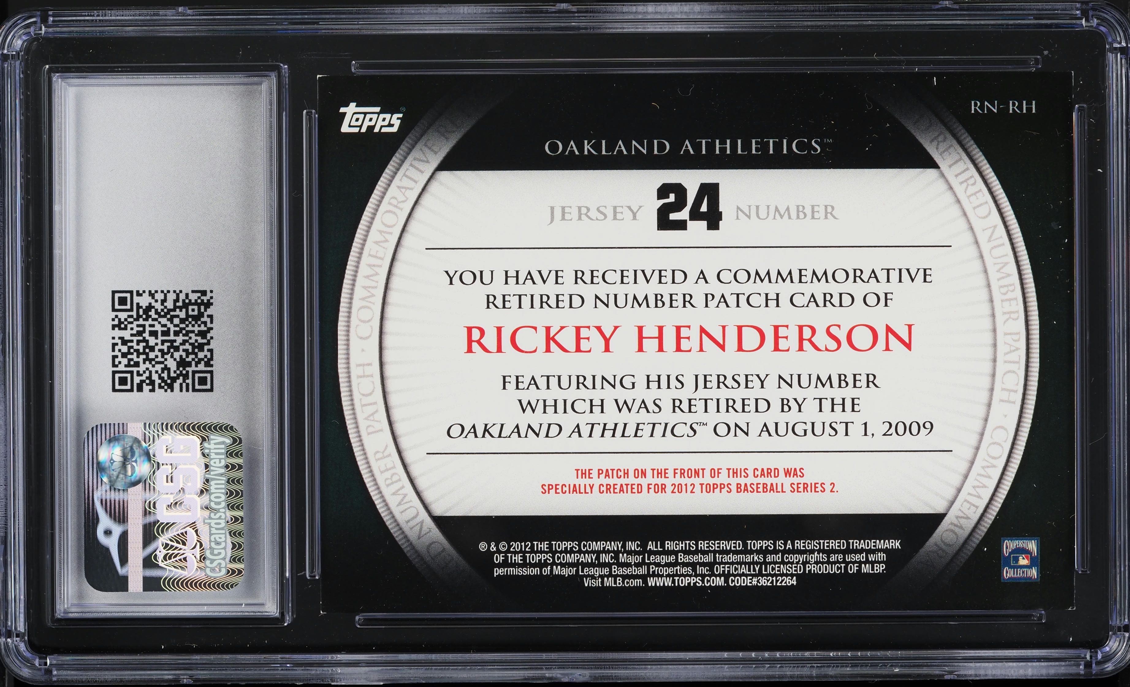 Carte à Collectionner Rickey Henderson 2011 - ITG Heroes & Prospects - Game Used - #/10 - Format Coupe