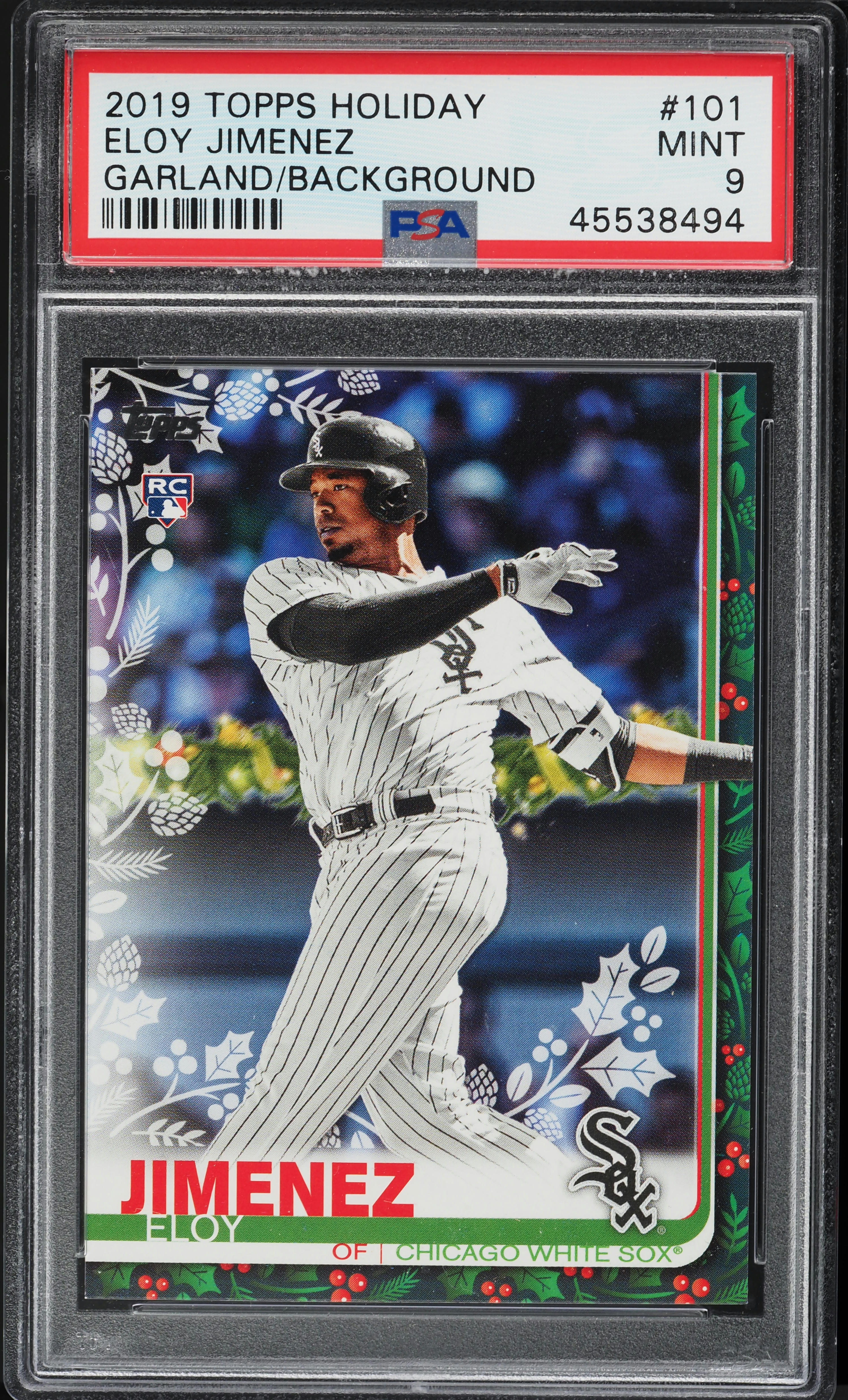 2019 Topps Holiday Garland Eloy Jimenez ROOKIE #HW101 PSA 9 MINT