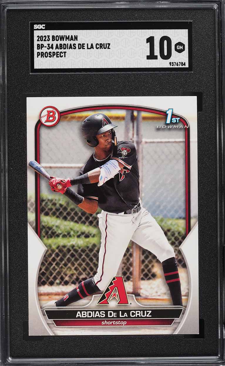 2023 Bowman Prospect Abdias De La Cruz ROOKIE #BP-34 SGC 10 GEM MINT