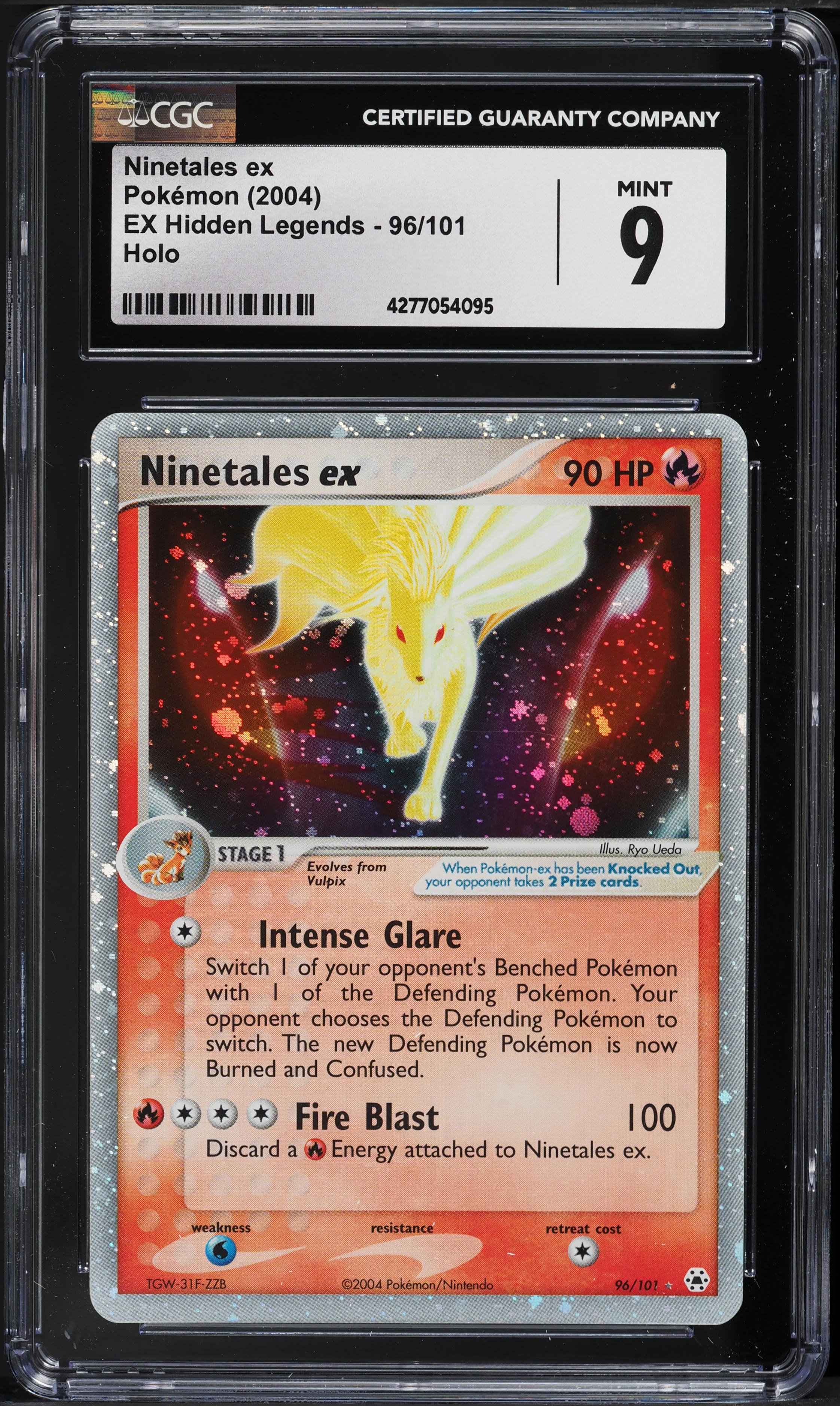 2004 Pokemon EX Hidden Legends Holo Ninetales ex #96 CGC 9 MINT on