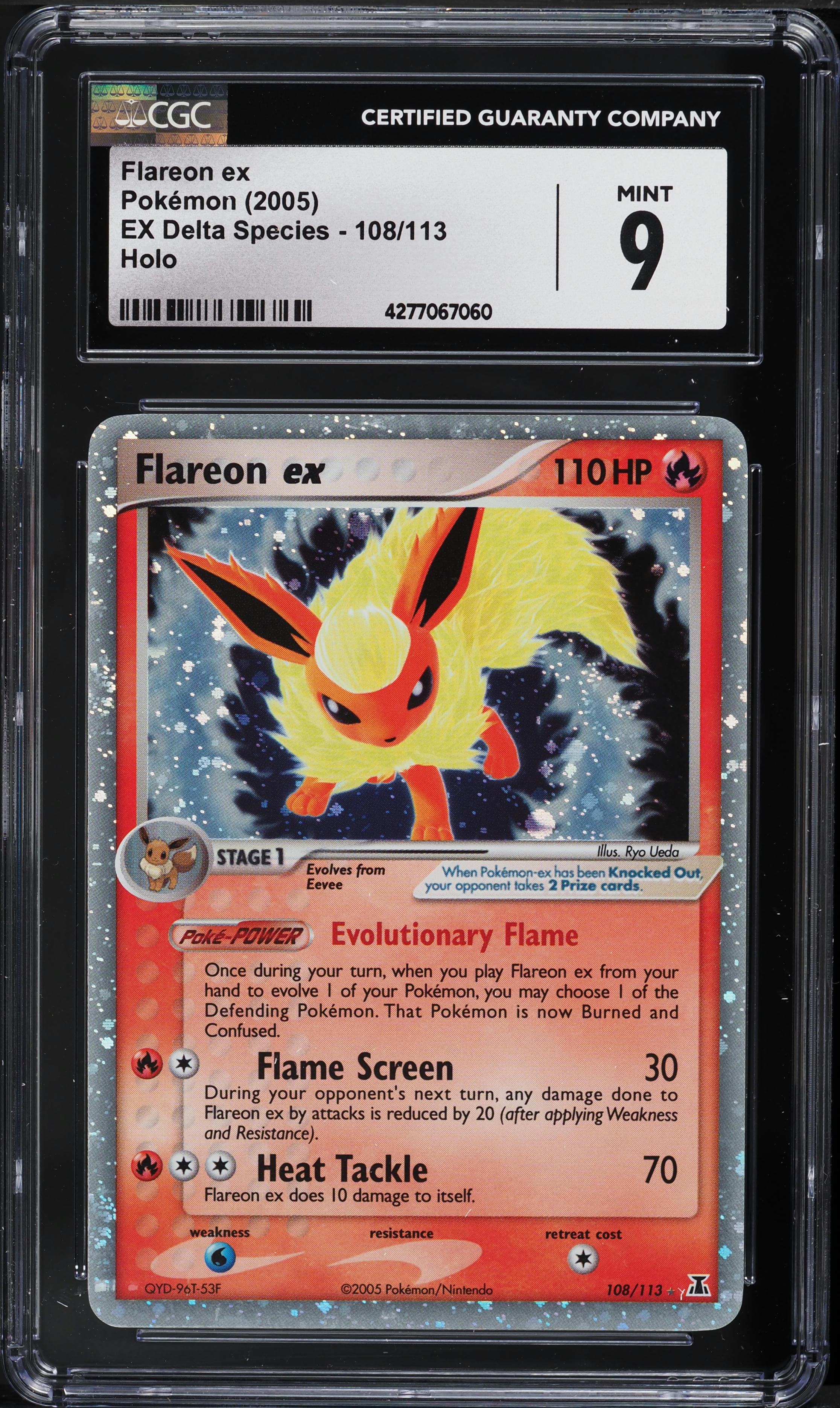2005 Pokemon EX Delta Species Holo Flareon ex #108 CGC 9 MINT on Fanatics  Collect
