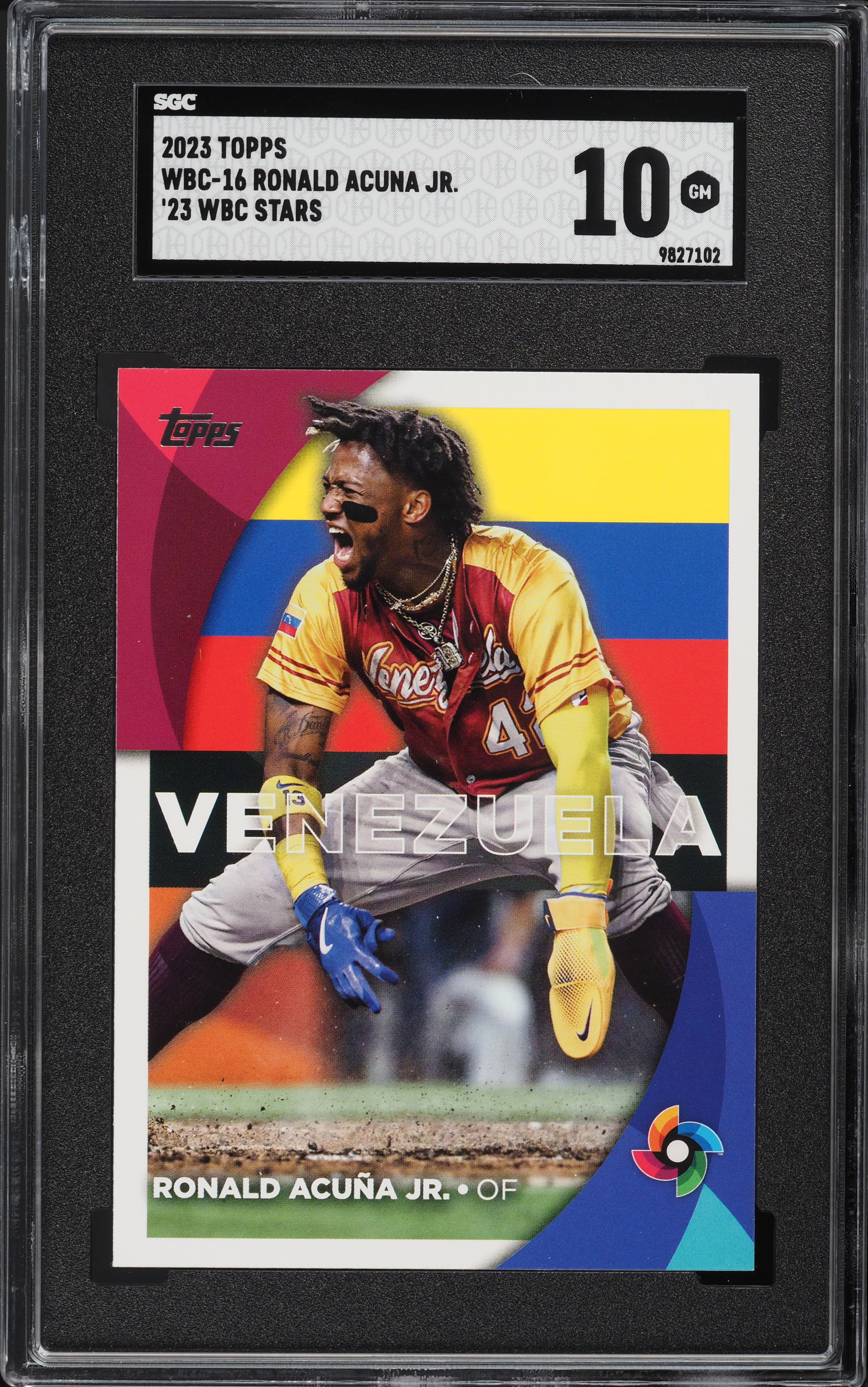 2023 Topps '23 WBC Stars Ronald Acuna Jr. #WBC-16 SGC 10 GEM MINT