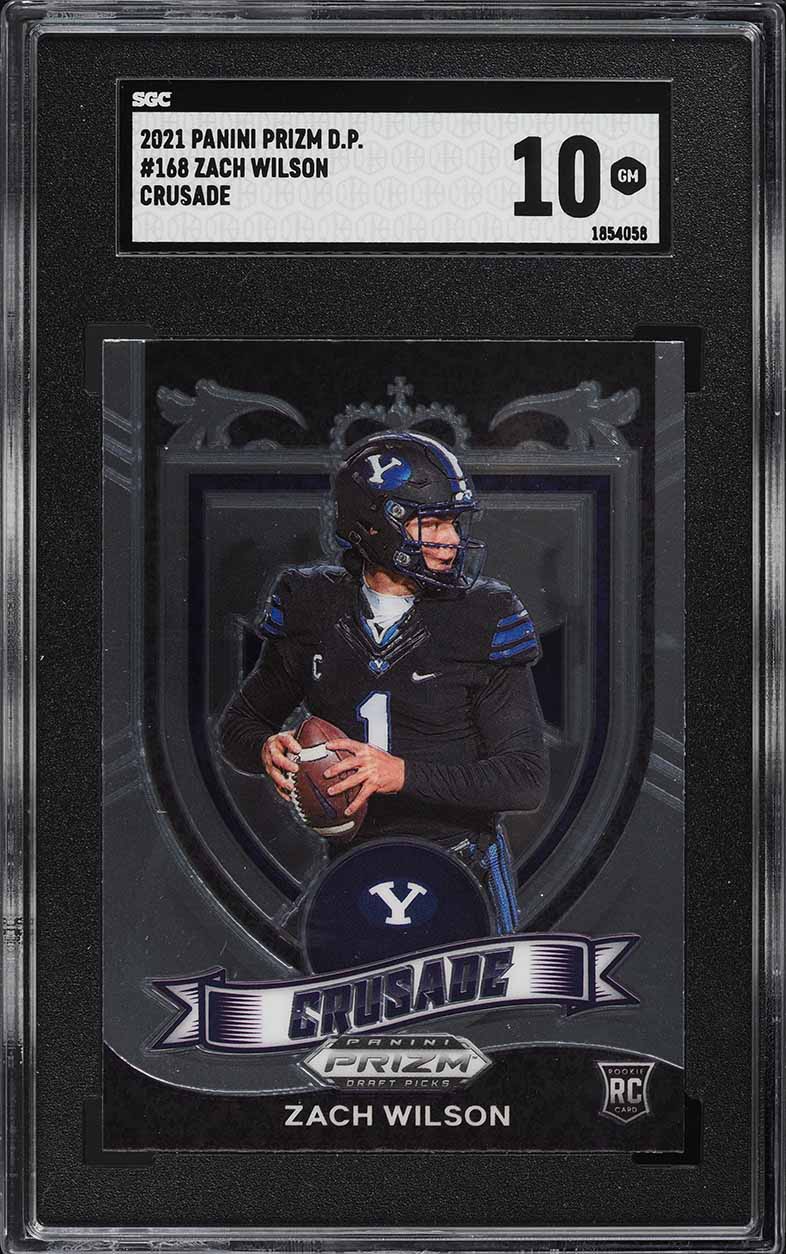 2021 Panini Prizm Draft Picks Zach Wilson ROOKIE #168 SGC 10 GEM MINT