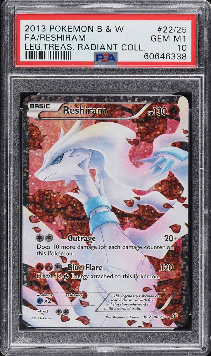 2013 Pokemon BW Legendary Treasures Radiant Coll Full Art Reshiram PSA 10 GEM