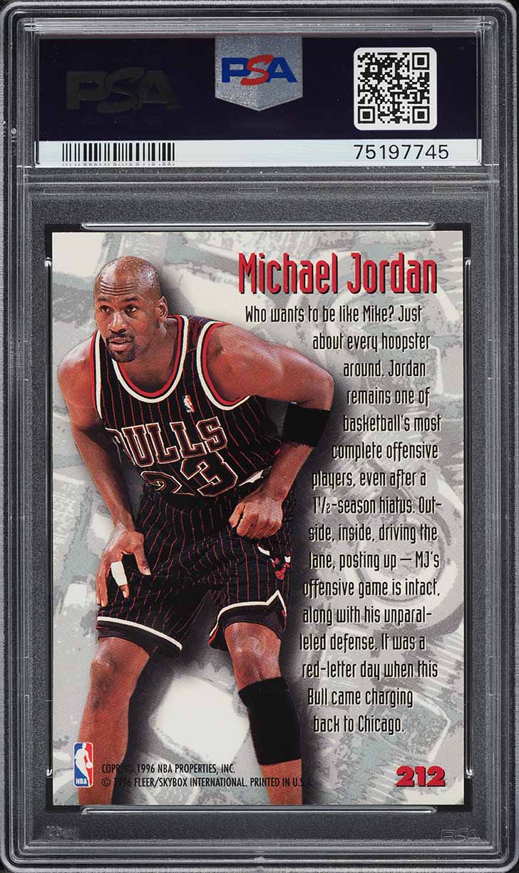 1995 Metal Nuts & Bolts Michael Jordan #212 PSA 10 GEM MINT on
