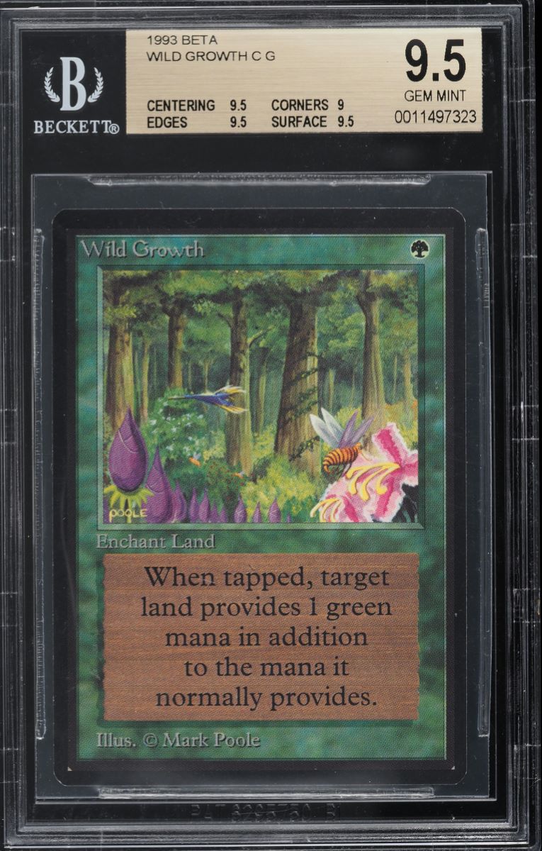 1993 Magic The Gathering MTG Beta Wild Growth C G BGS 9.5 GEM MINT