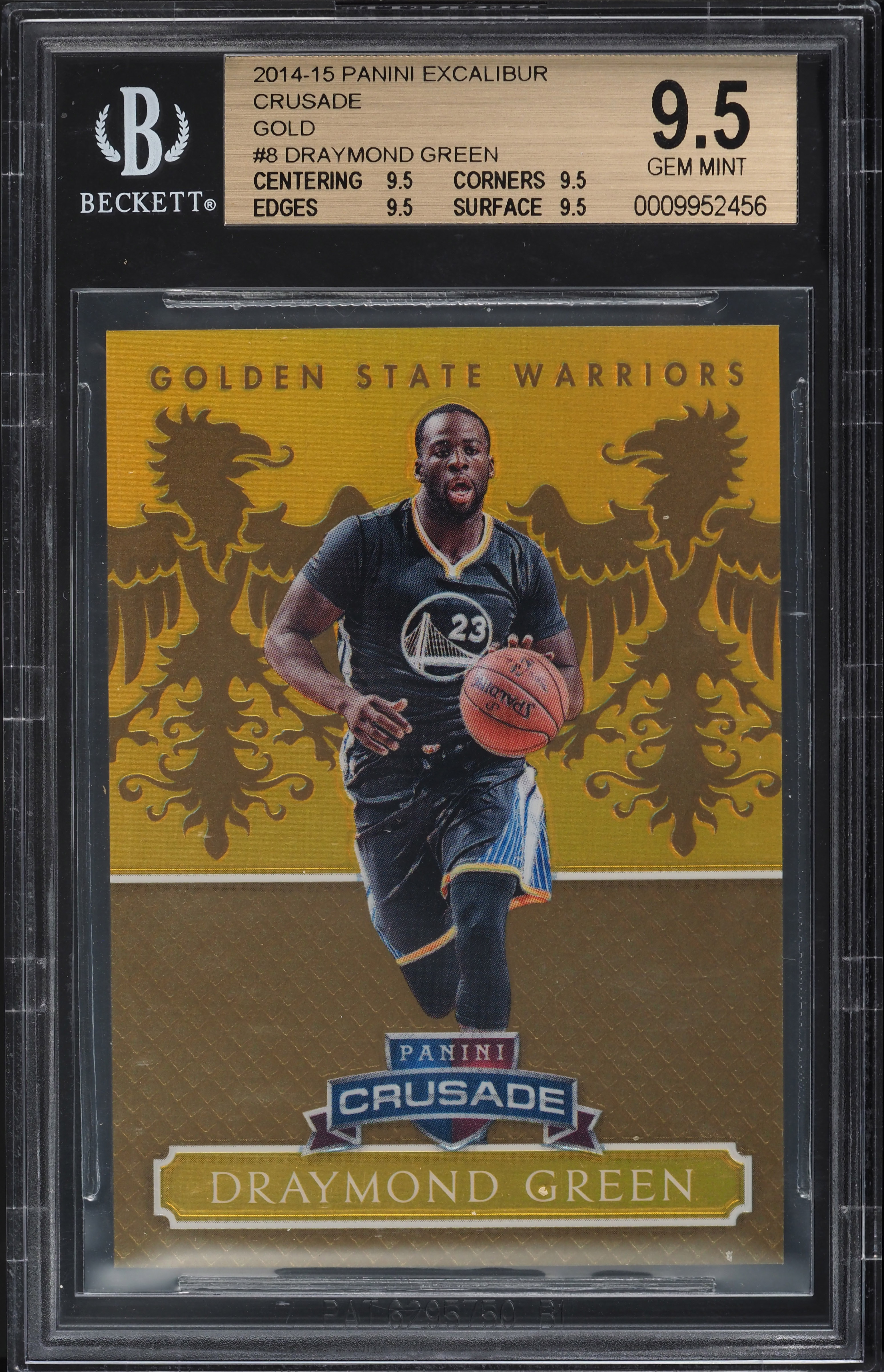2014 Panini Excalibur Basketball Gold Draymond Green #8 BGS 9.5