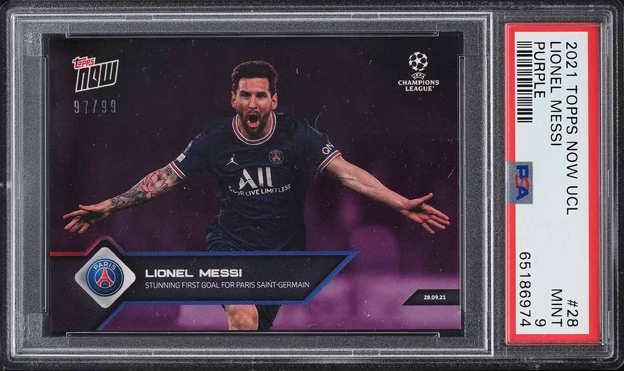 2021 Topps Match Attax UEFA Champions League Lionel Messi & Ansu 