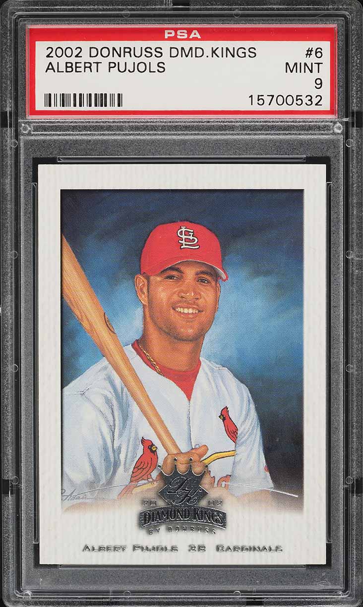2002 Donruss Diamond Kings Albert Pujols #6 PSA 9 MINT on Fanatics Collect, image size:732x1225