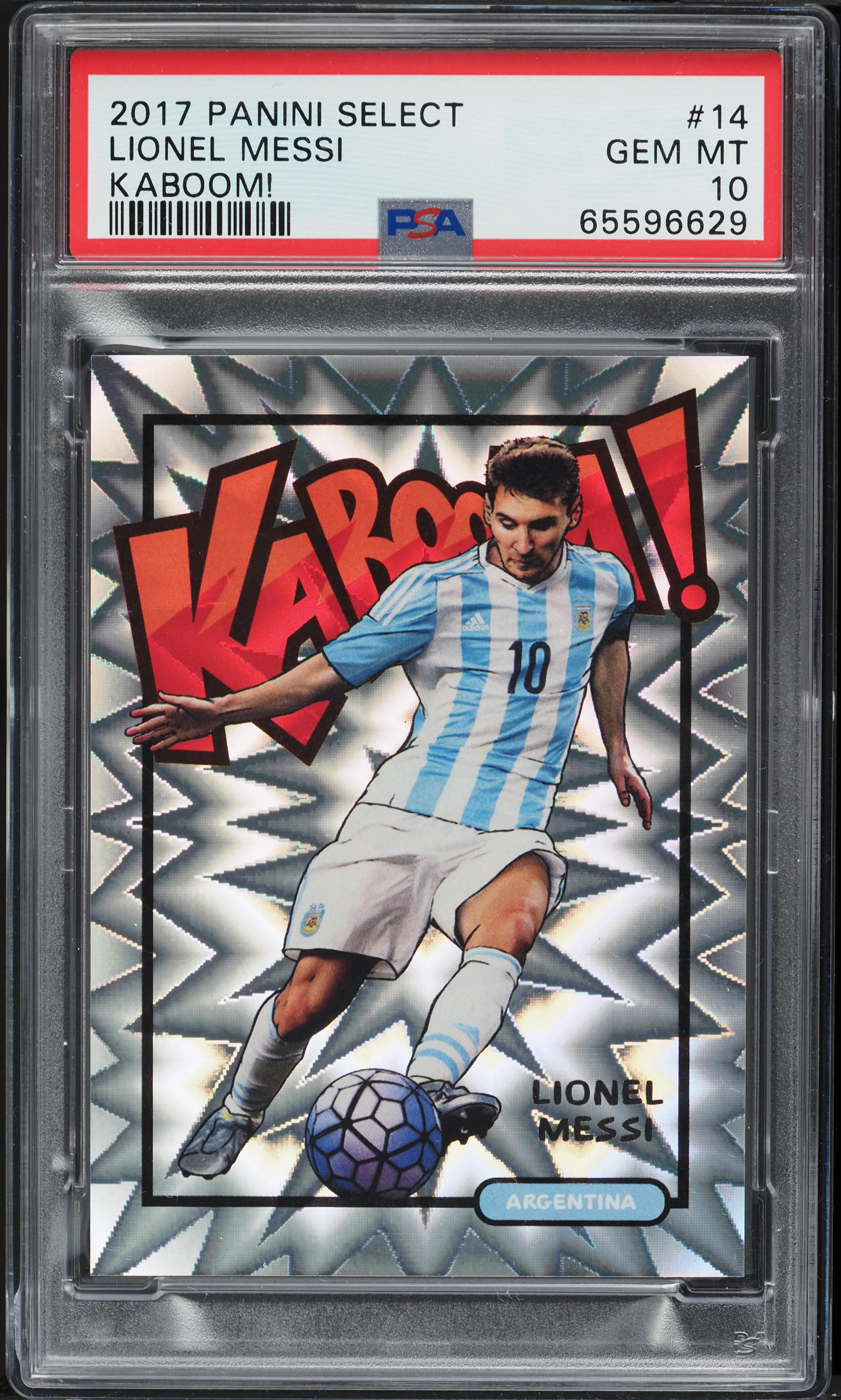 2017 Select Kaboom! Lionel Messi #14 PSA 10 GEM MINT on Fanatics