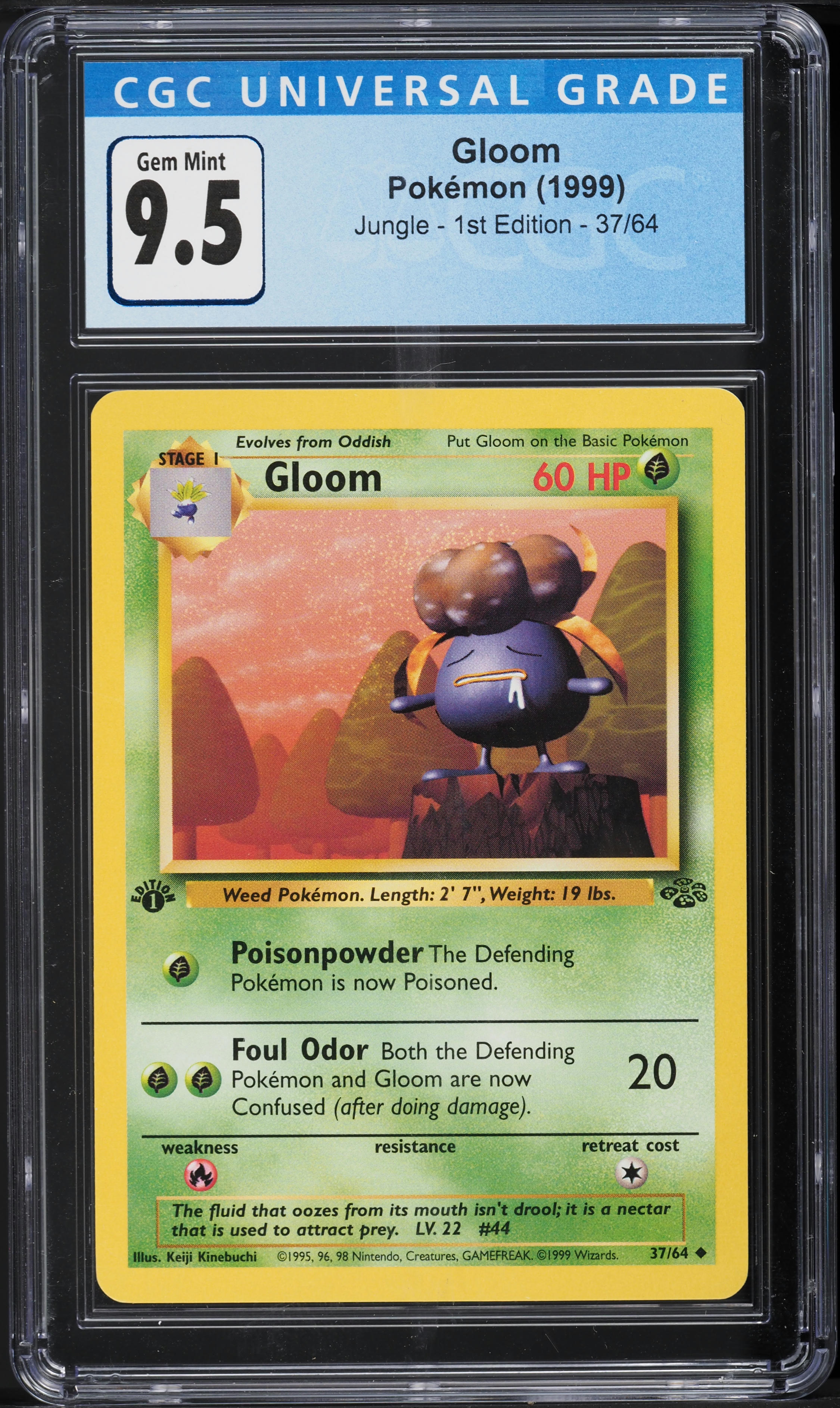 1999 Pokemon Jungle 1st Edition Gloom #37 CGC 9.5 GEM MINT
