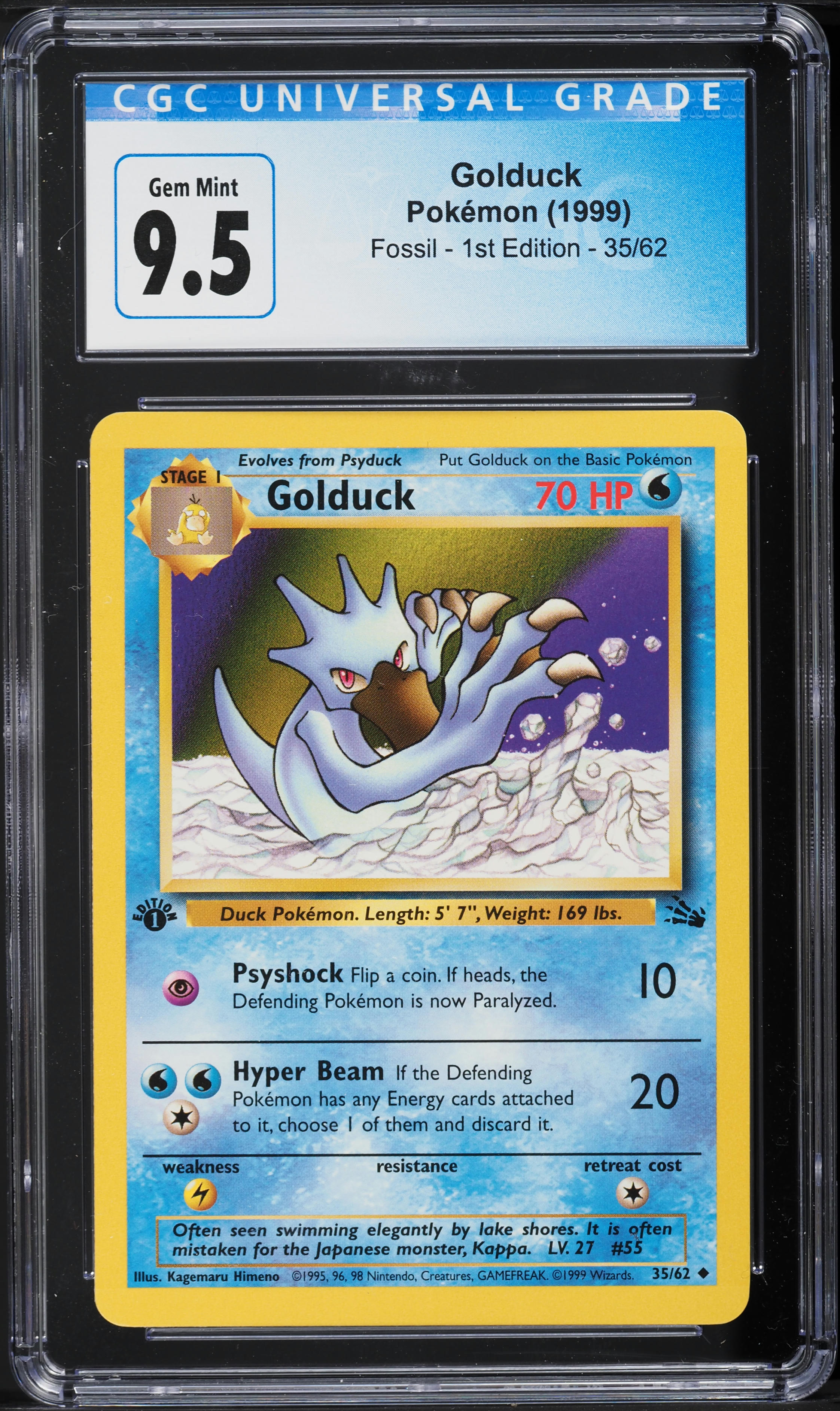 1995 golduck pokemon card value TCG 35/62 Fossil Regular 1st Edition 137409834 Brand Golduck 1st Edition 35/62 Fossil