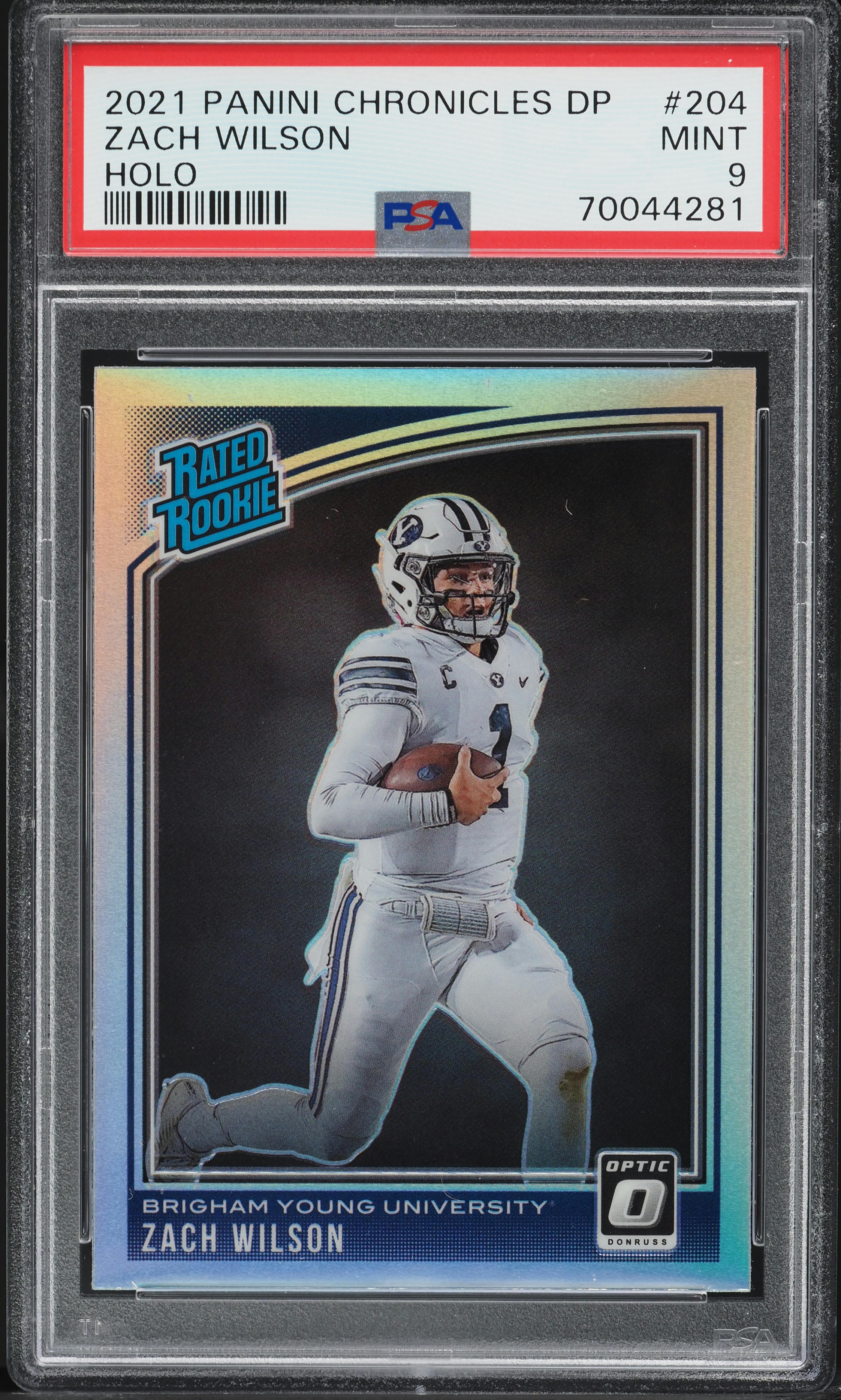 2021 Panini Chronicles Draft Picks Holo Zach Wilson ROOKIE #204 PSA 9 MINT