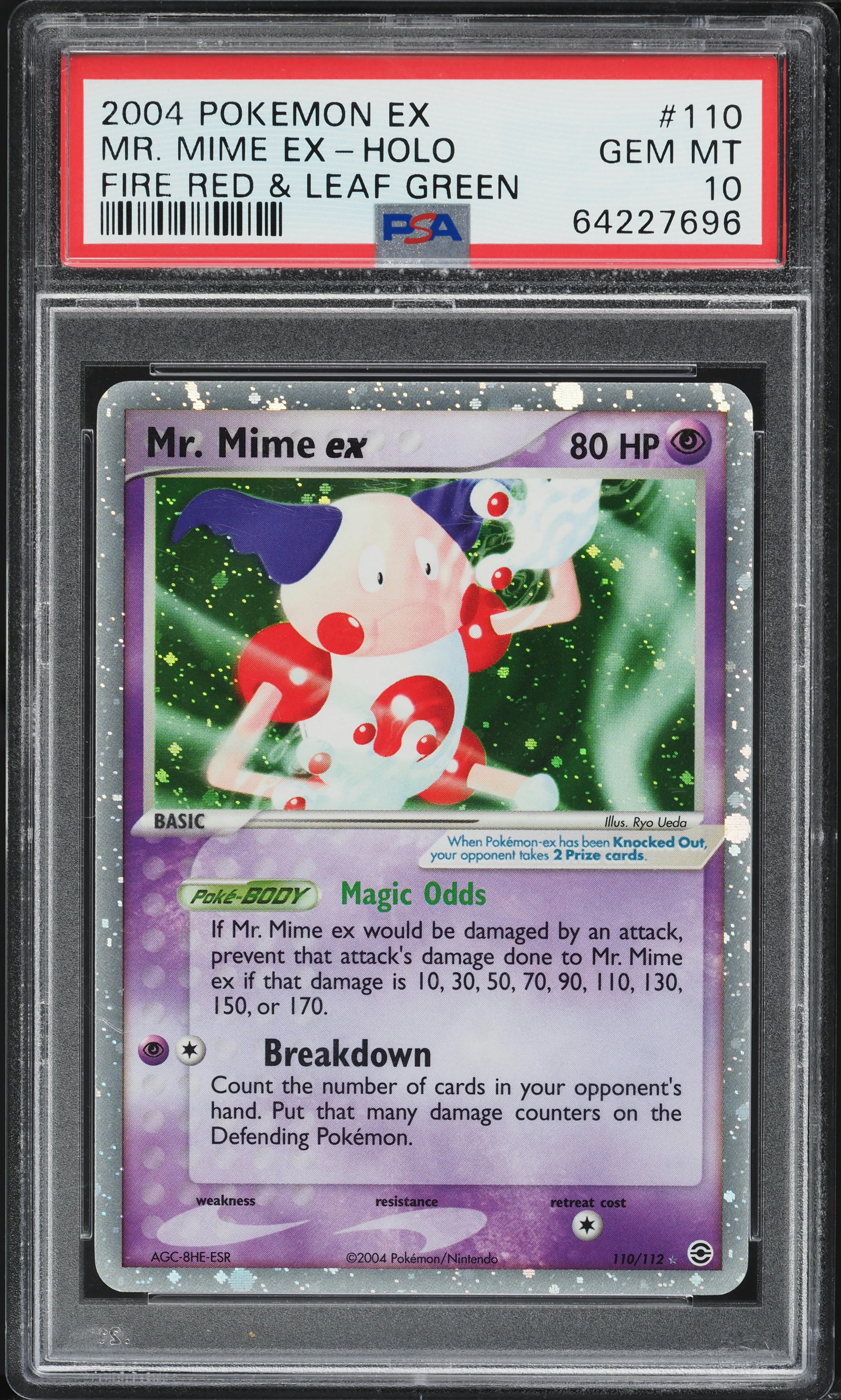 2004 Pokemon EX Fire Red & Leaf Green Holo Mr. Mime ex #110 PSA 10
