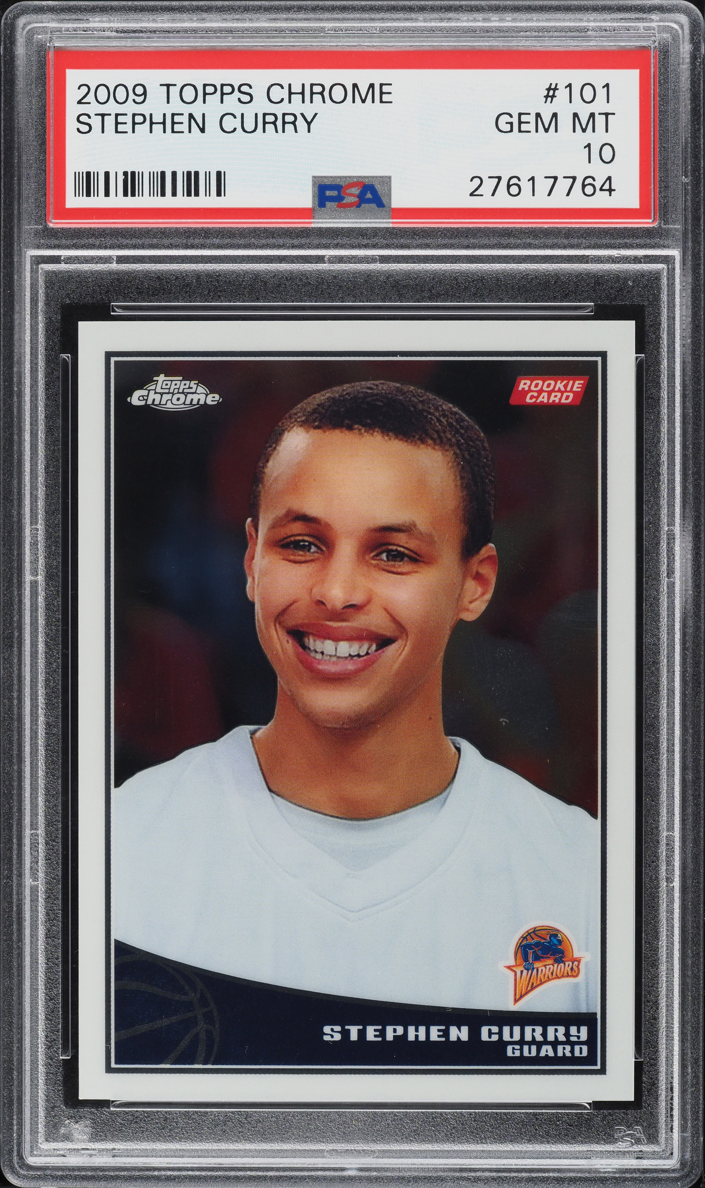 2009 Topps Chrome Stephen Curry ROOKIE /999 #101 PSA 10 GEM MINT