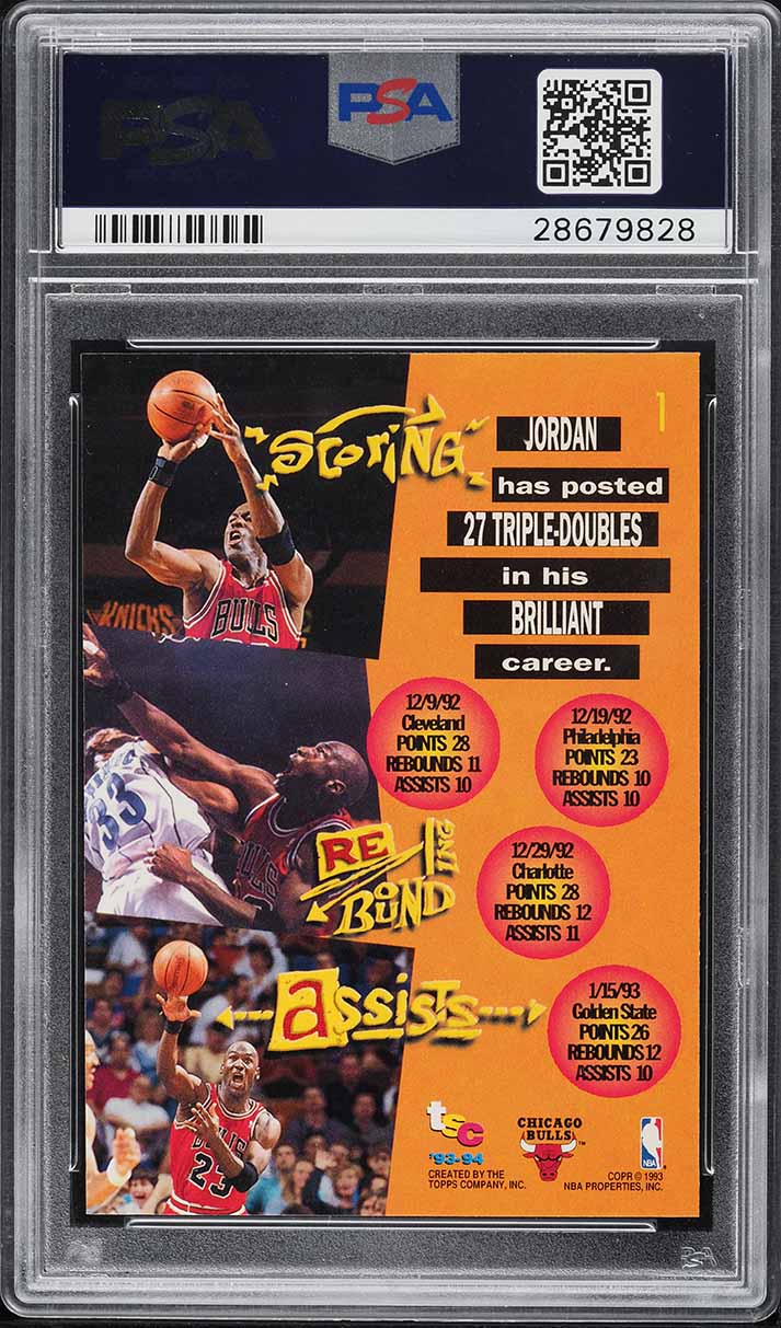 1993 Stadium Club Basketball Michael Jordan #1 PSA 10 GEM MINT