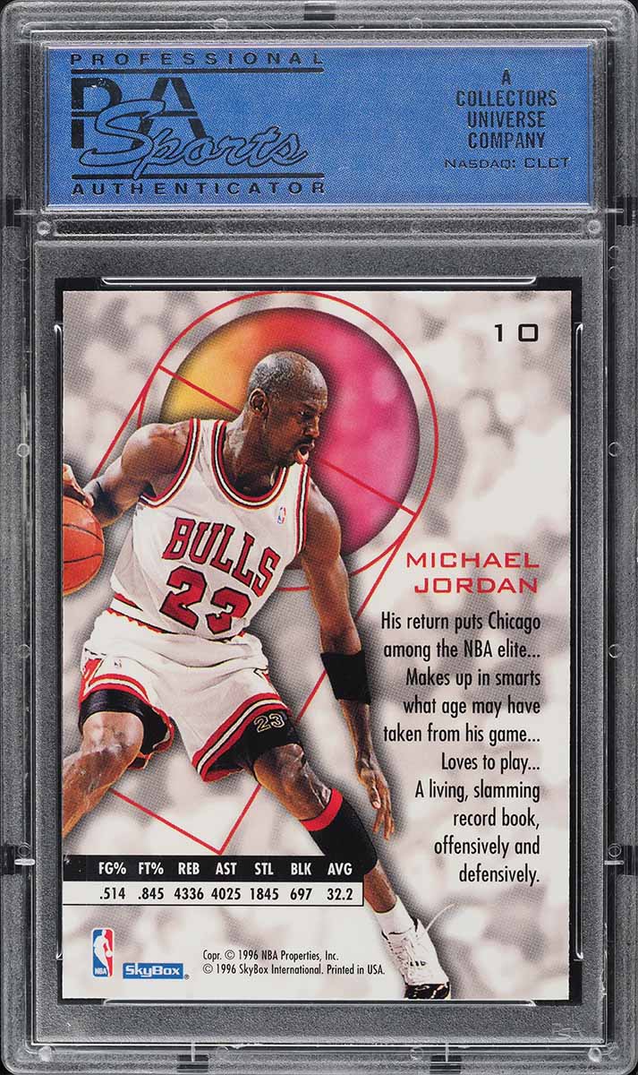 1995 Skybox E-XL Michael Jordan #10 PSA 10 GEM MINT