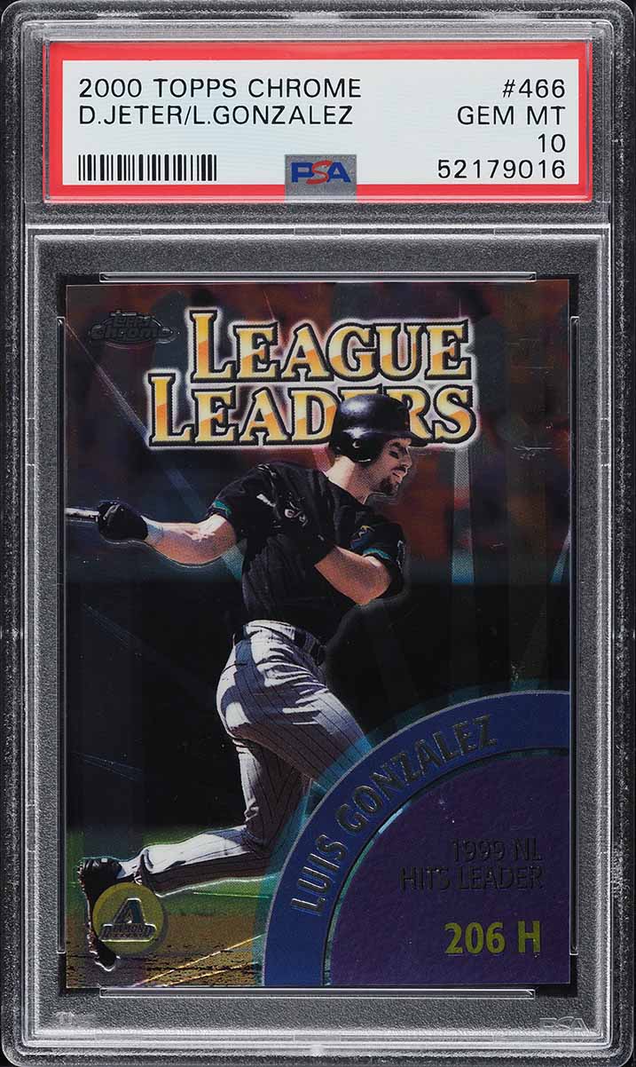 2000 Topps Chrome Derek Jeter & Luis Gonzalez #466 PSA 10 GEM MINT
