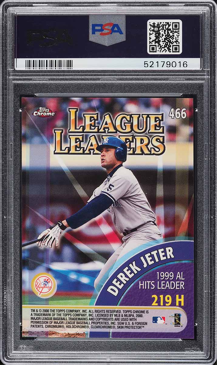 2000 Topps Chrome Derek Jeter & Luis Gonzalez #466 PSA 10 GEM MINT