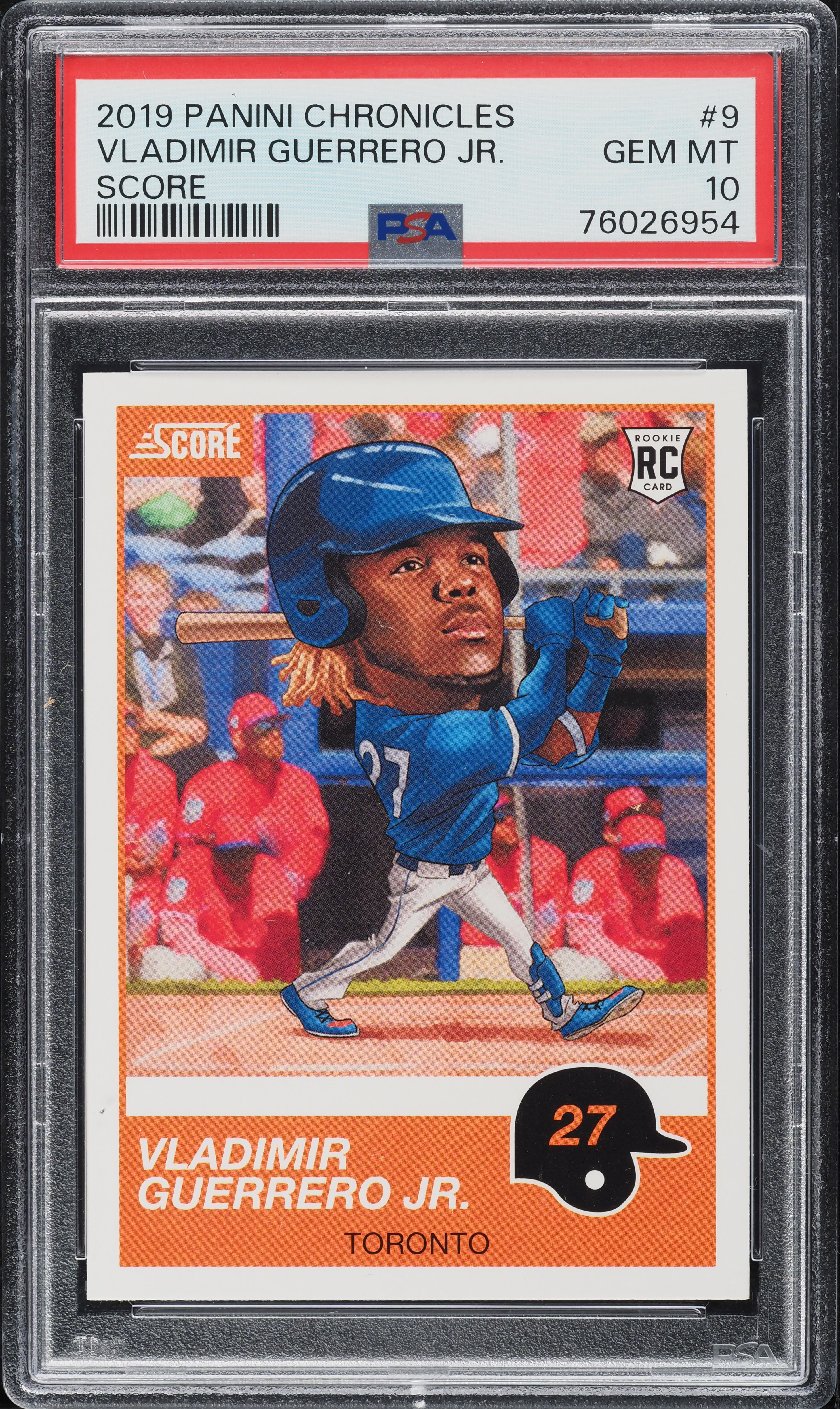 2019 Panini Chronicles Score Vladimir Guerrero Jr. ROOKIE #9 PSA