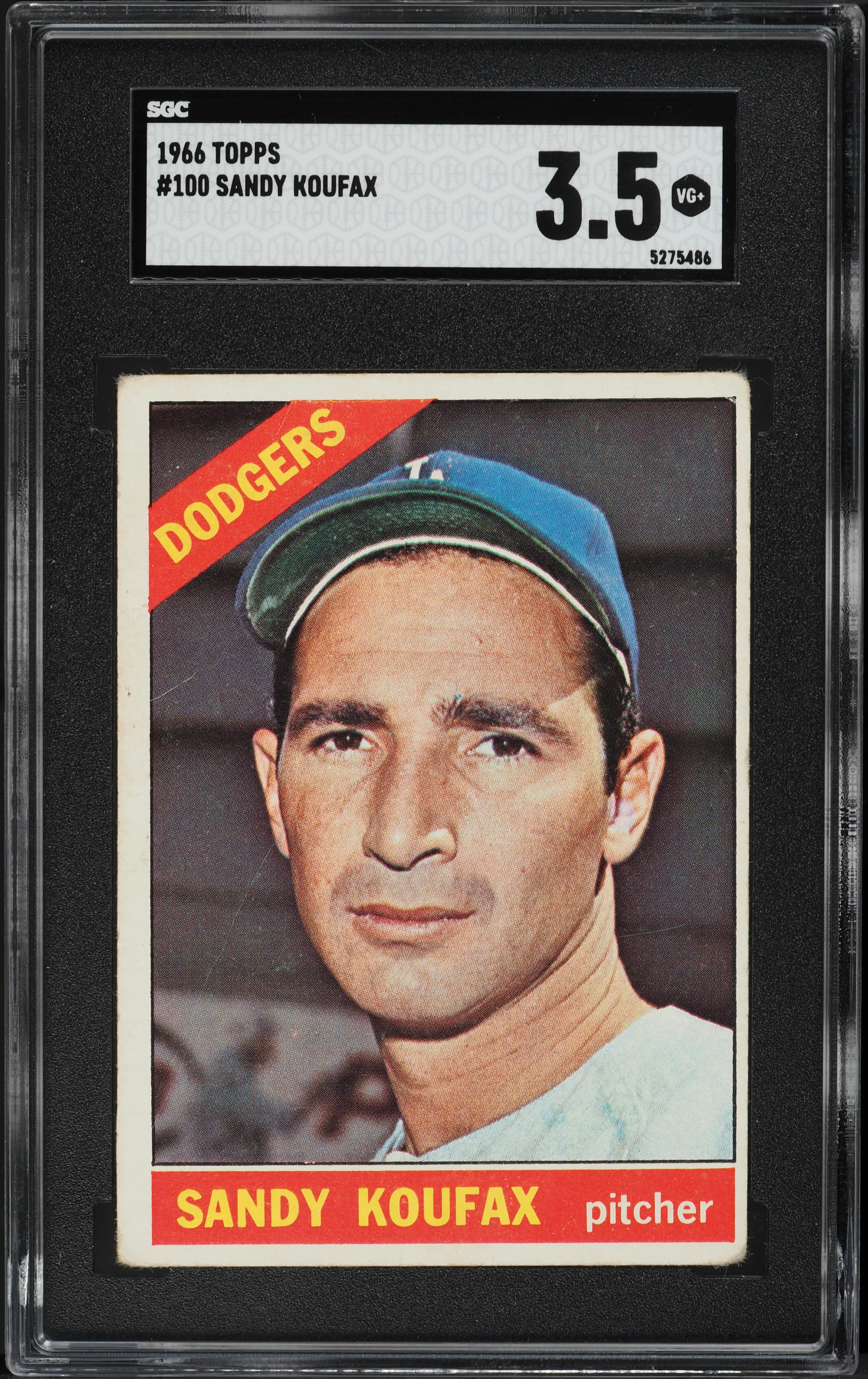 1966 Topps Sandy Koufax #100 SGC 3.5 VG+