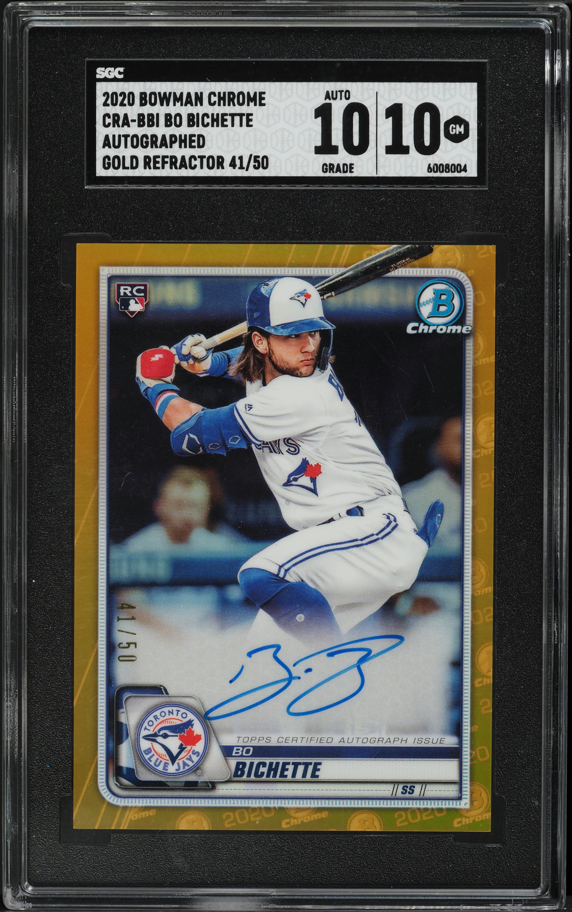 Bo Bichette rookie auto /25