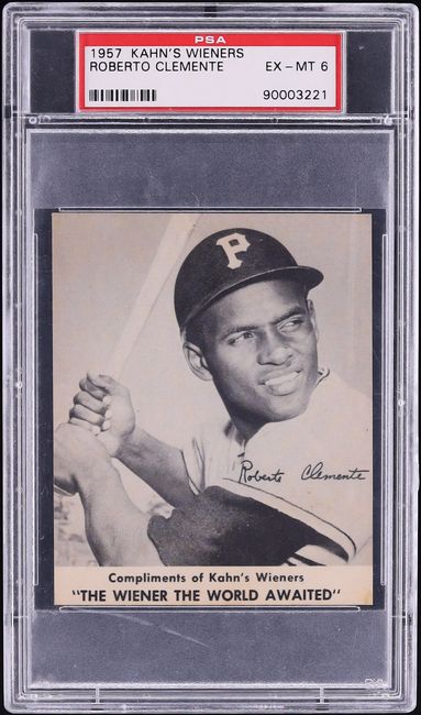 1957 Kahn's Wieners Roberto Clemente PSA 6 EXMT