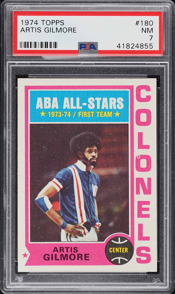 1974 Topps Basketball Artis Gilmore ALL-STAR #180 PSA 7 NRMT