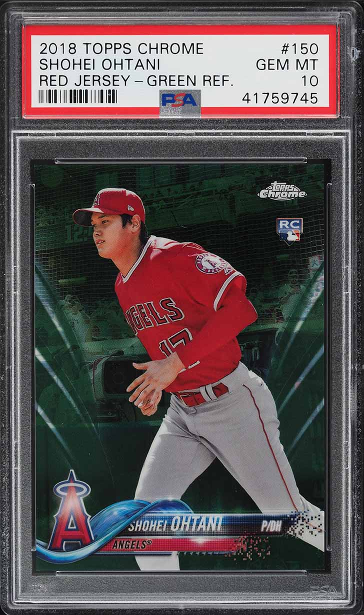 2018 Topps Chrome Green Refractor Shohei Ohtani ROOKIE /99 #150 PSA 10 GEM MINT