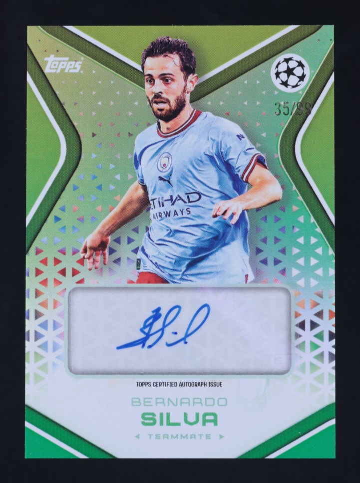 2022 Topps Jack Grealish Platinum UEFA Green Bernardo Silva AUTO
