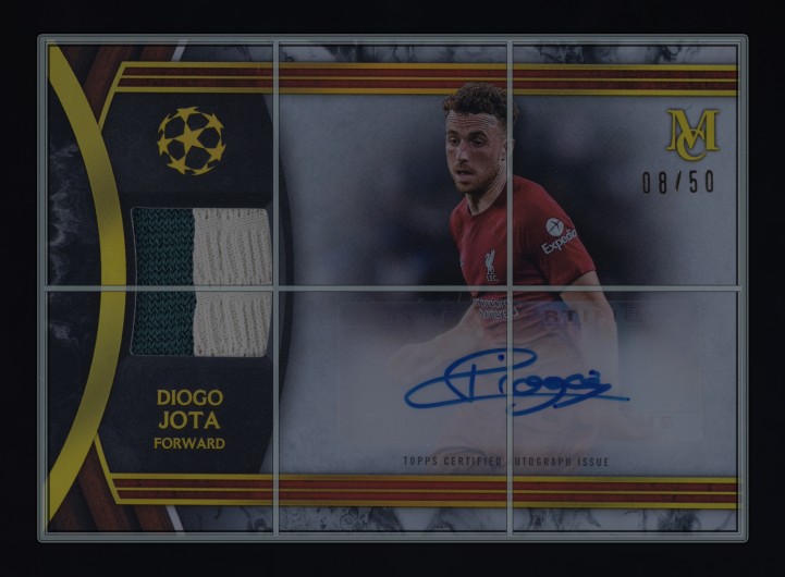 2022 Topps Museum Collection UEFA Gold Diogo Jota PATCH AUTO /50