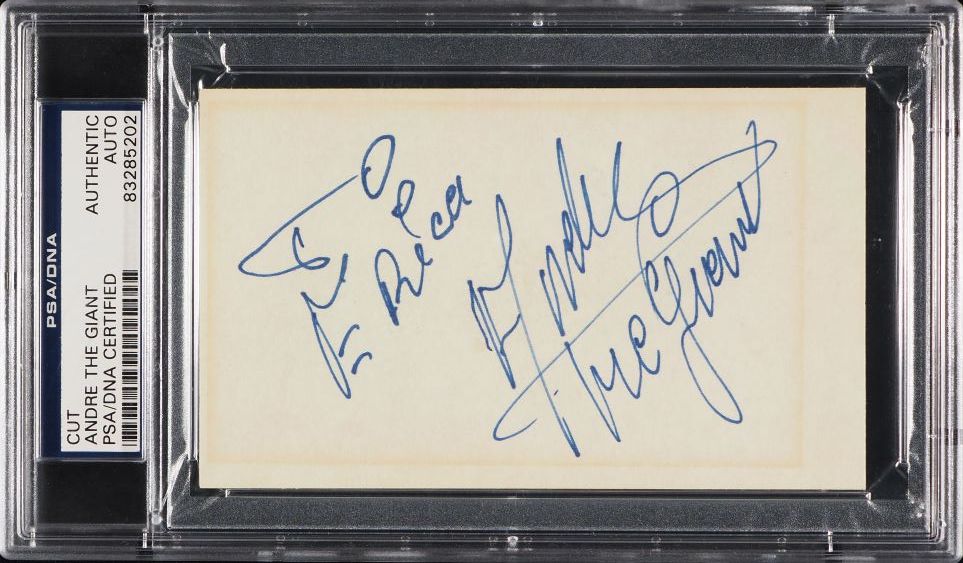 Andre The Giant Signed Autographed Cut AUTO PSA/DNA AUTH