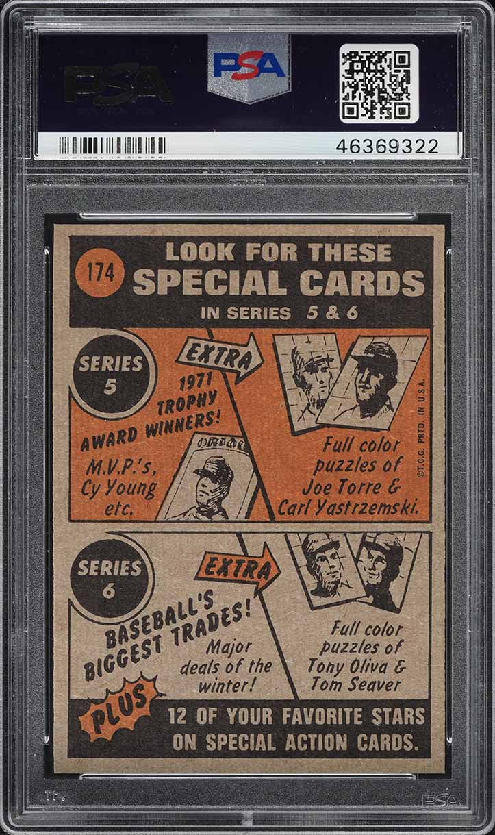 1972 Topps Clay Kirby IN ACTION #174 PSA 10 GEM MINT