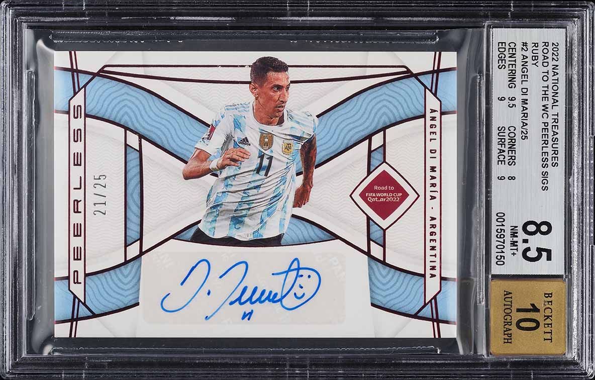 2022 National Treasures Peerless Ruby Angel Di Maria AUTO