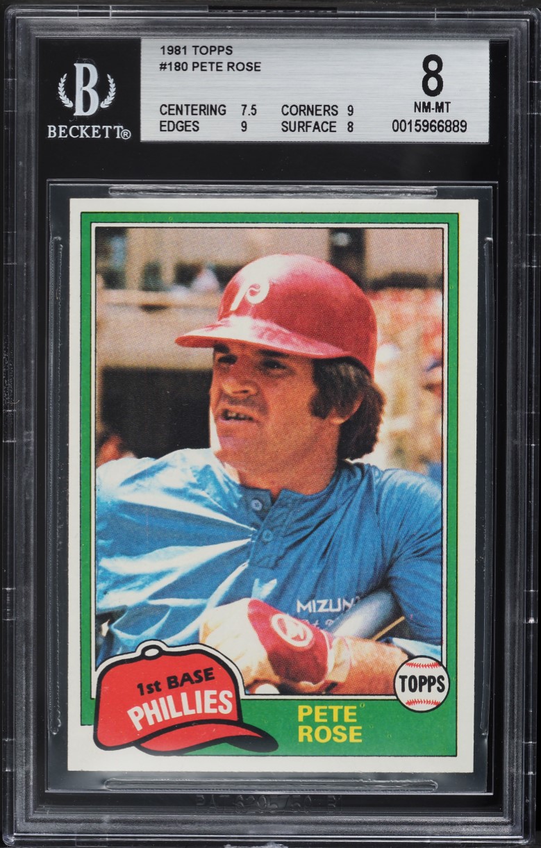 1981 Topps Pete Rose #180 BGS 8 NM-MT