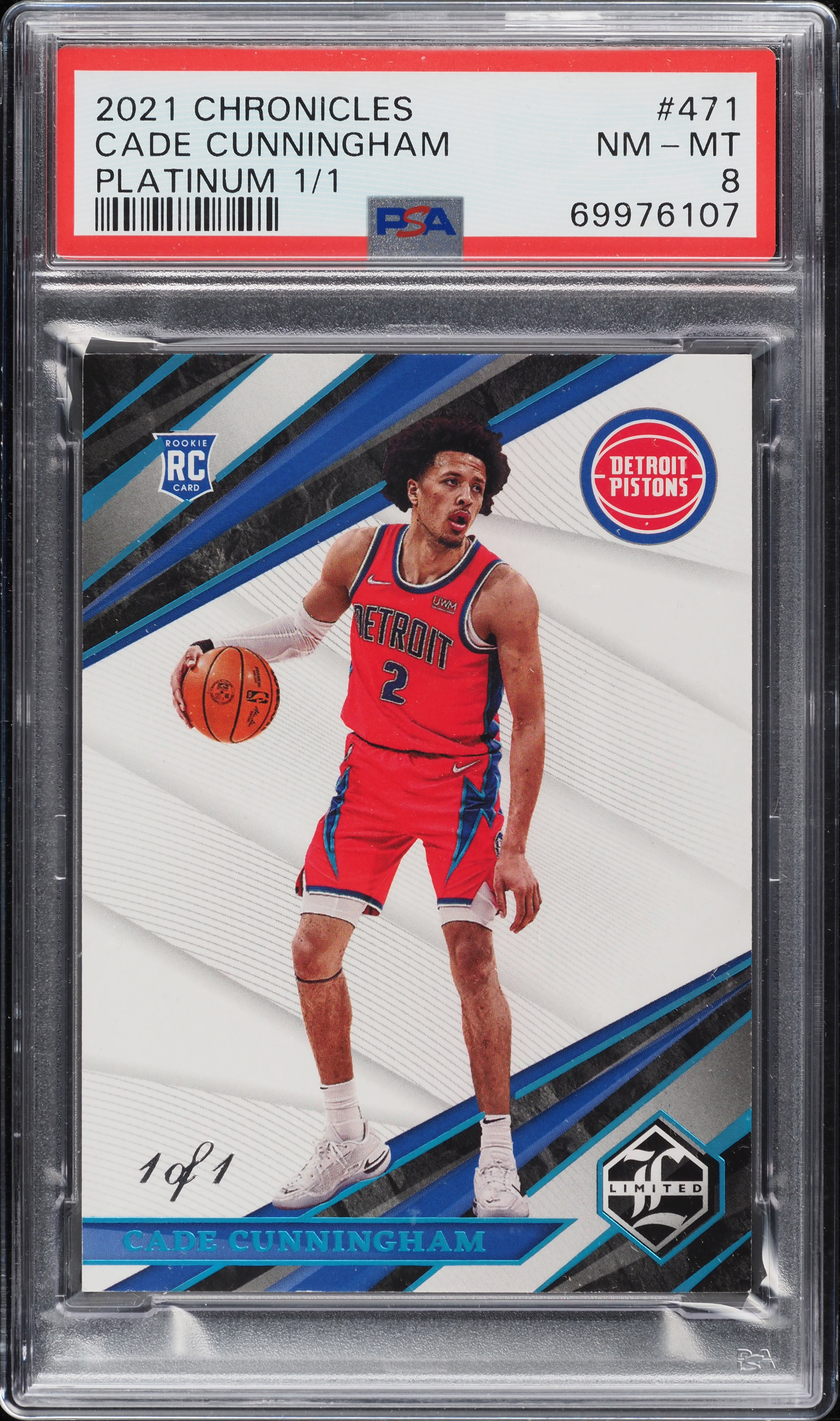 2021 Panini Chronicles Platinum Cade Cunningham ROOKIE 1/1 #471 